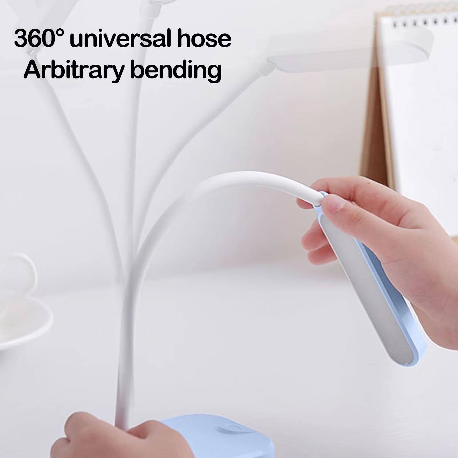 Desk Lamp Reliable with LED, Battery, Usb Port - Blue Plastic for Dorm, Study Model B93BEC