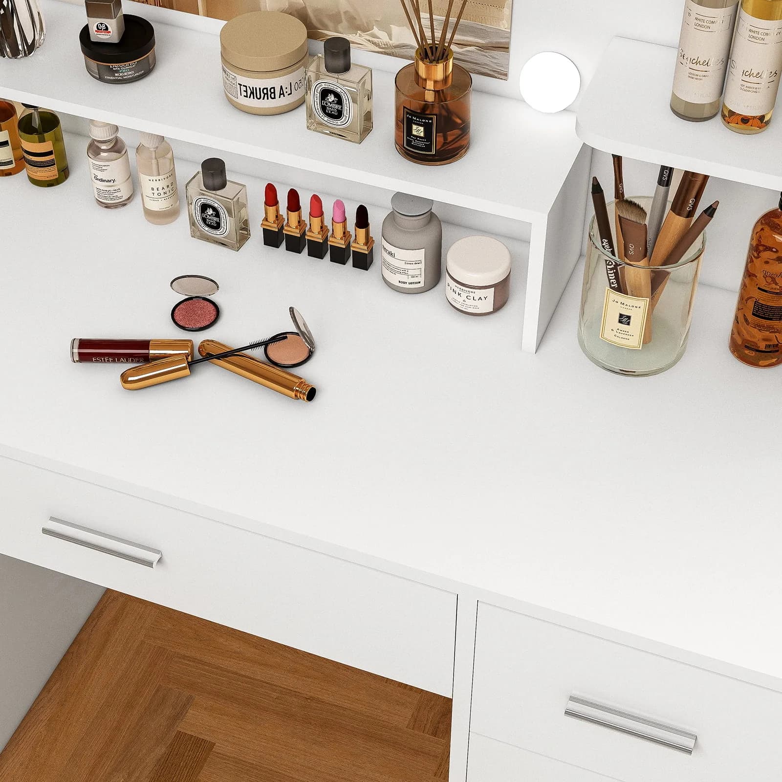 Reliable Bathroom Renovation with Modern, Lights Up, Vanity Set - White Model FB0C0C