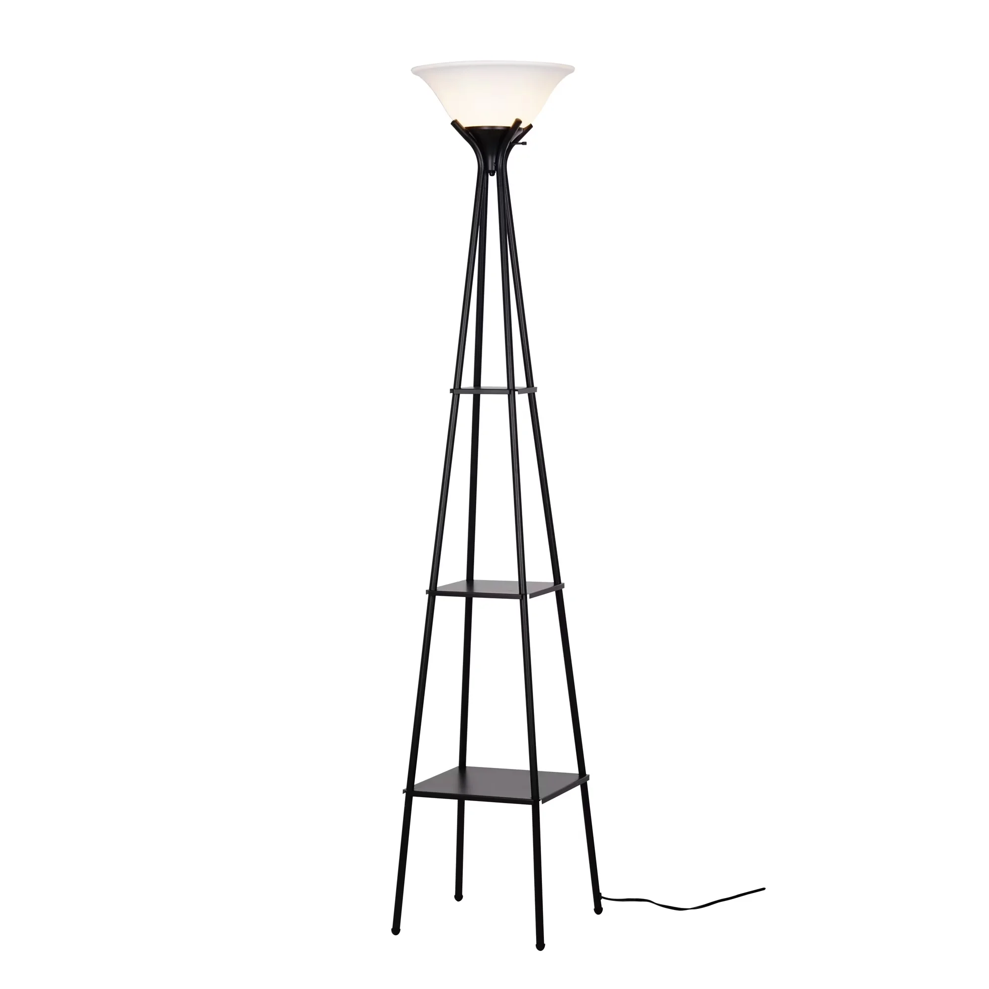 Durable Floor Lamp with Incandescent, Eco Friendly - Metal, Plastic & Metal Gray, White Model 437E2F
