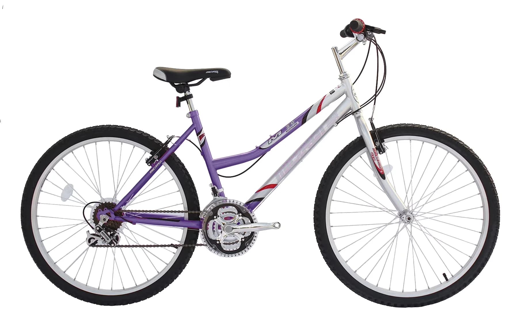 Premium Mountain Bike with Adjustable Seat Height, 26 In. Mtb 18 Speed Bicycle, Purple - Purple Model 6A85D9