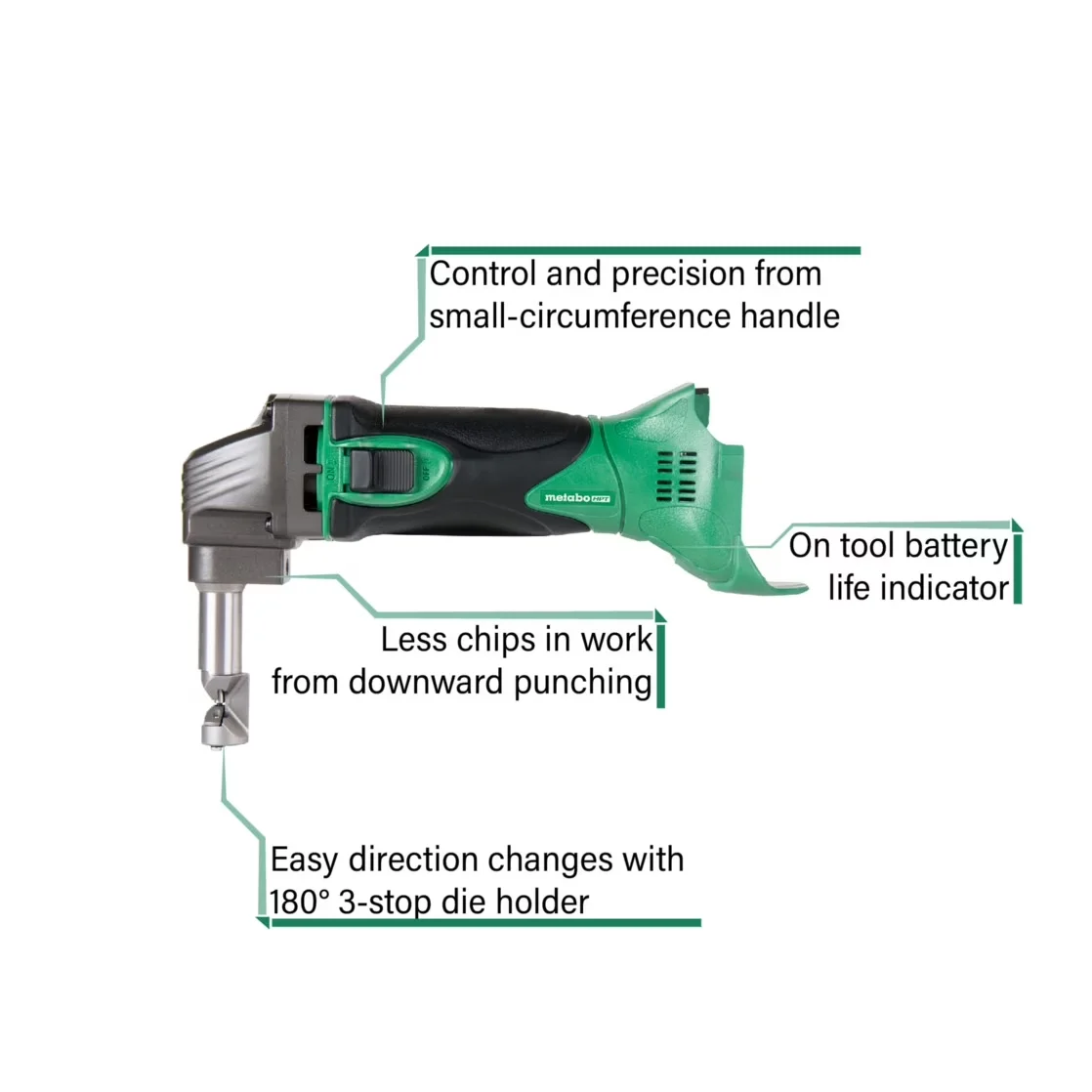 Power Saw Classic with 18V, Compact, 18V Cordless Metal Nibbler Tool Only - Multicolor Model C45ED8