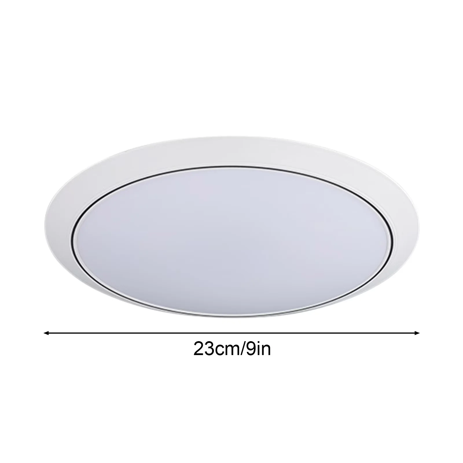 Ceiling Lights Fixture Compact with LED, 24W - Black Plastic for Indoor, Outdoor Model A44E27