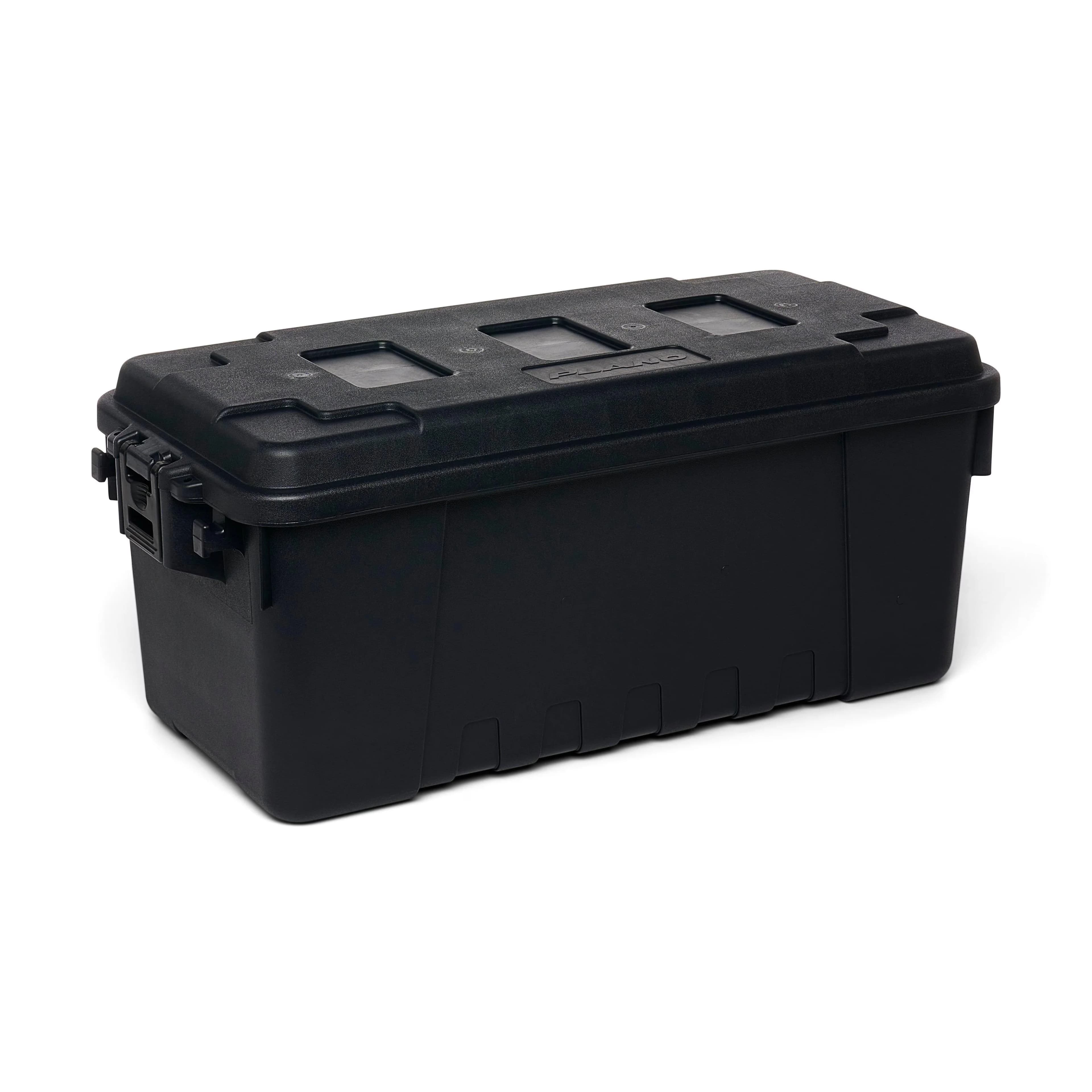 Professional Garage Storage Supply with Lockable, 17-Gallon Lockable Box - Black Plastic Model A83C3E