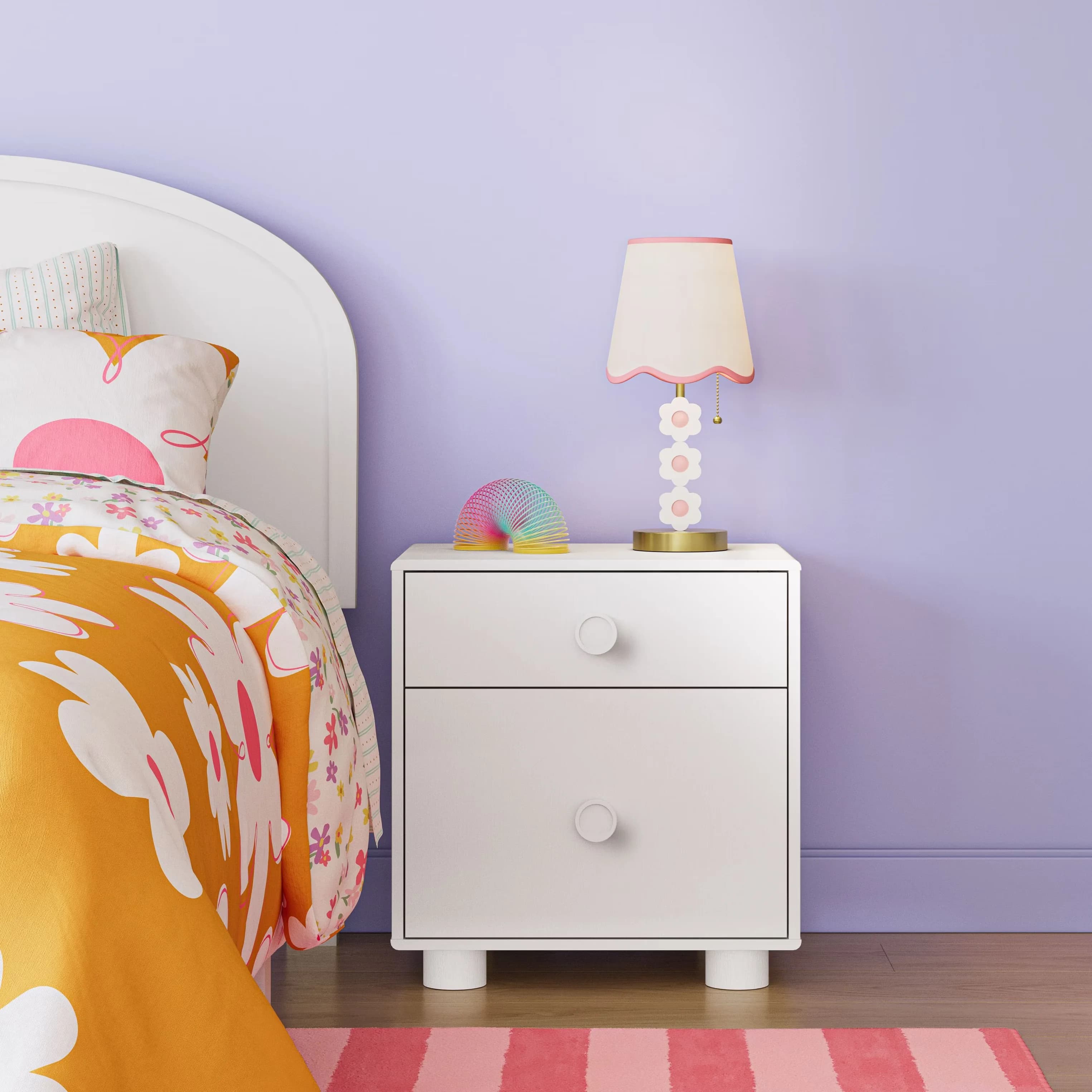 Table Lamp Versatile with Incandescent, Standard Lamps, Modern - White Polyresin, Metal, Fabric Model 20535F