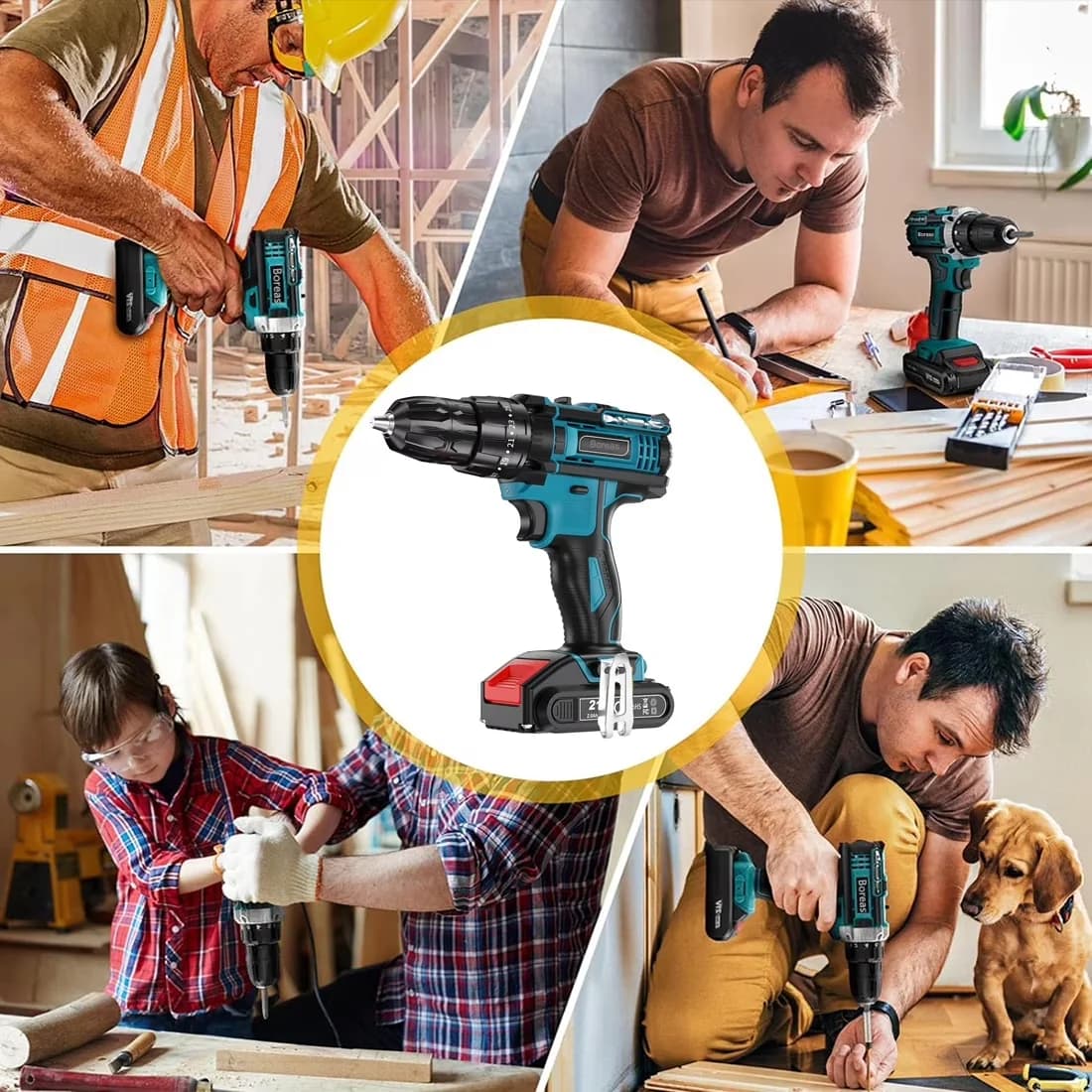 Drills Driver Sleek with Battery, 21V, Anti-Rust - Blue - Satisfaction Guaranteed Model 62443A