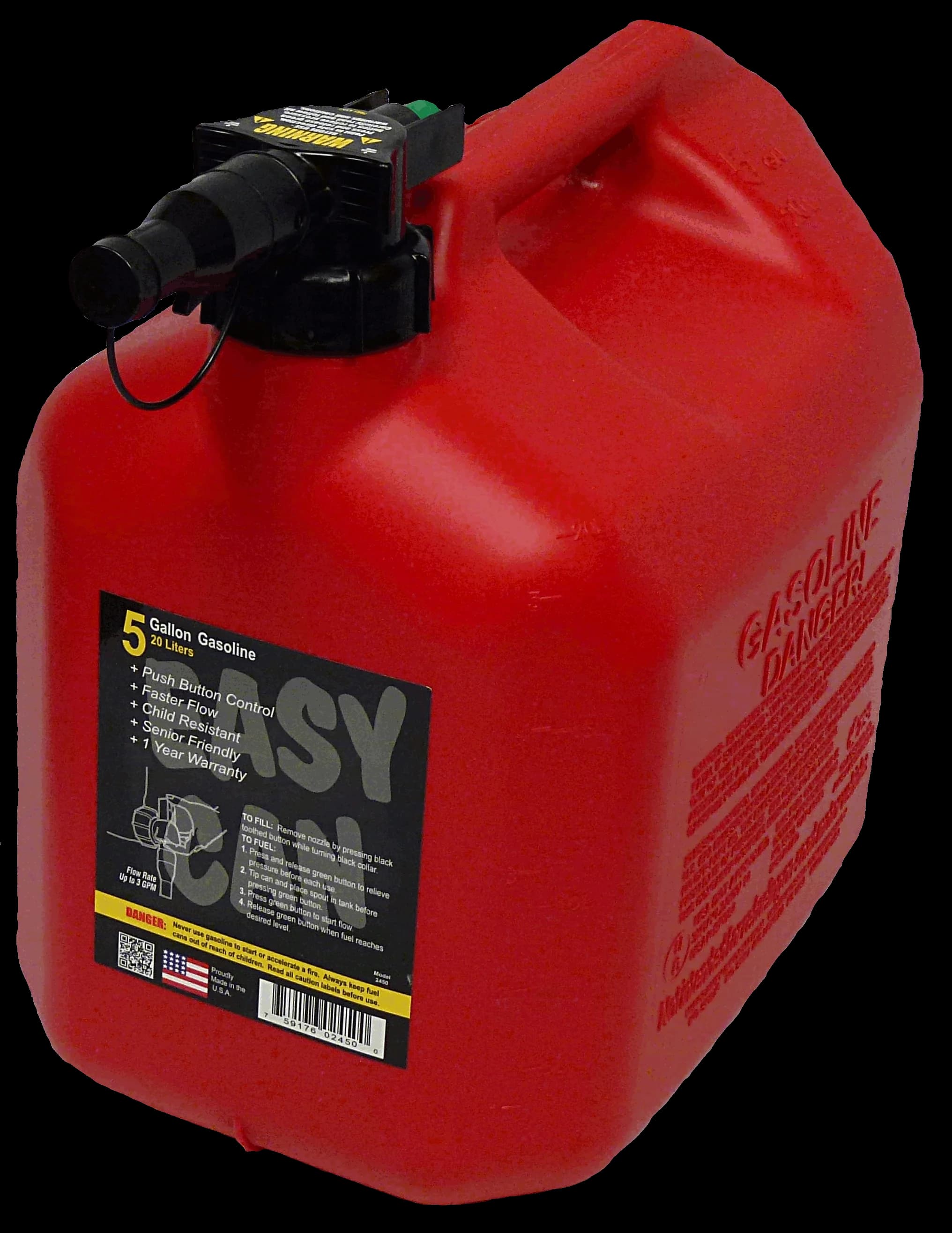 Replacement Parts Accessory Efficient with Portable, Child-resistant design for added safety - Plastic 5 gal Model 7164C7