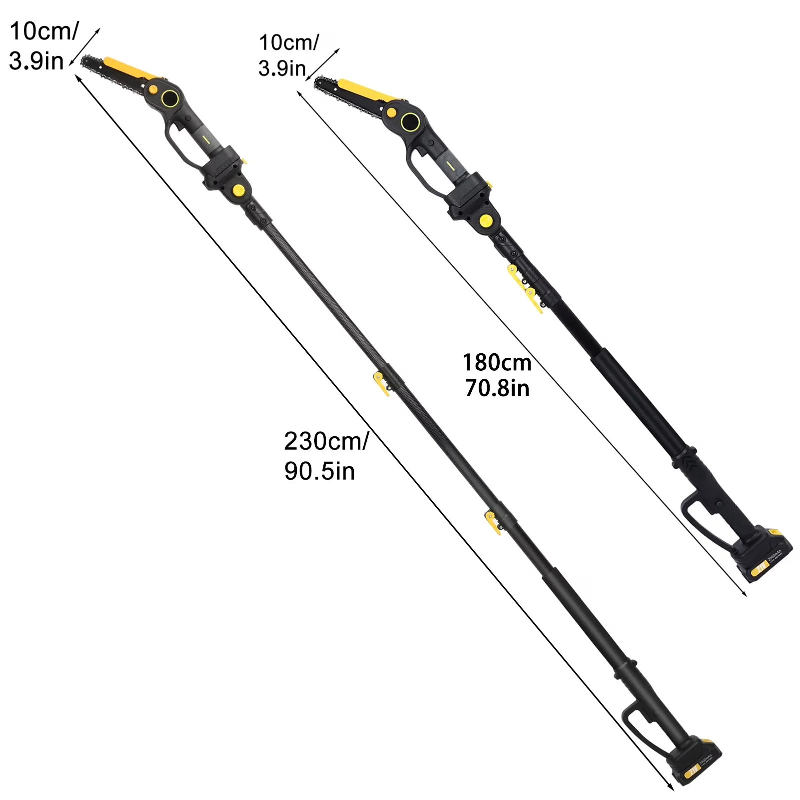 Innovative Pole Saw with Battery, Telescoping, 4.9-7.5ft Adjustable - Professional Series Model 70922C