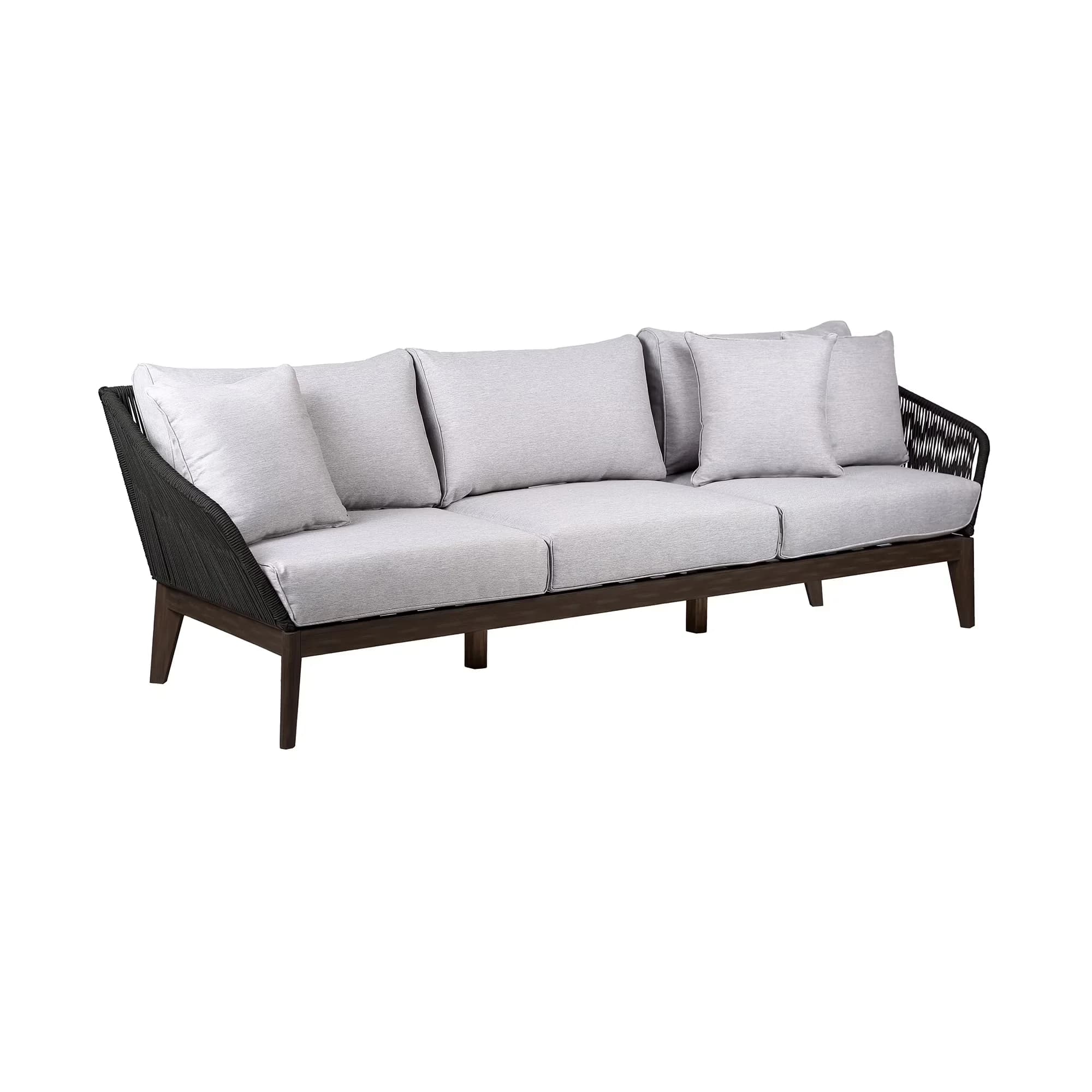 Outdoor Sofas Sectional Classic with Contemporary, Water-Resistant - Rope, Eucalyptus, Oflein Gray Model ABBD9C