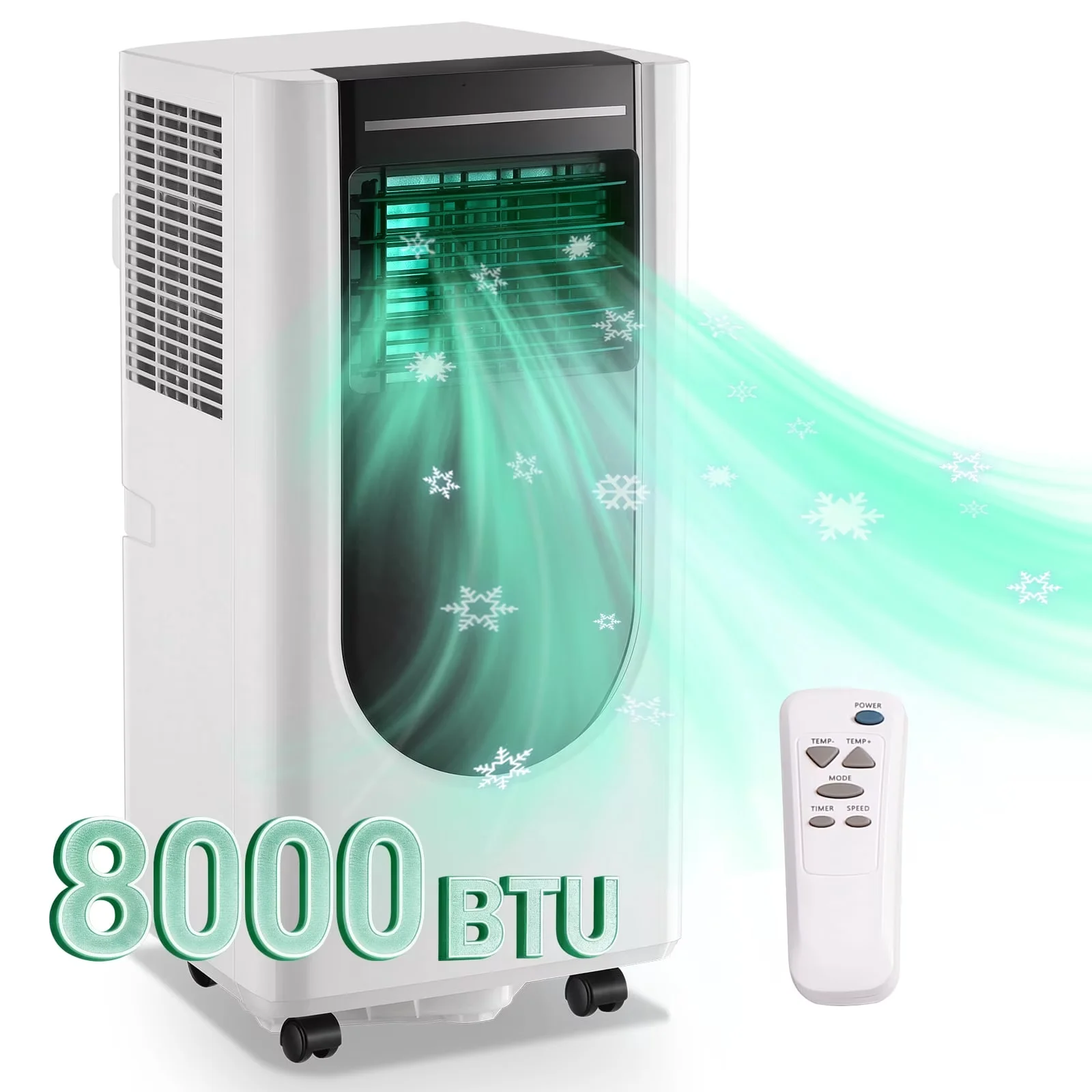 Essential Air Conditioner with 8000 BTU, Remote Controlled, 3-in-1 Portable AC Units - White Model 72941B