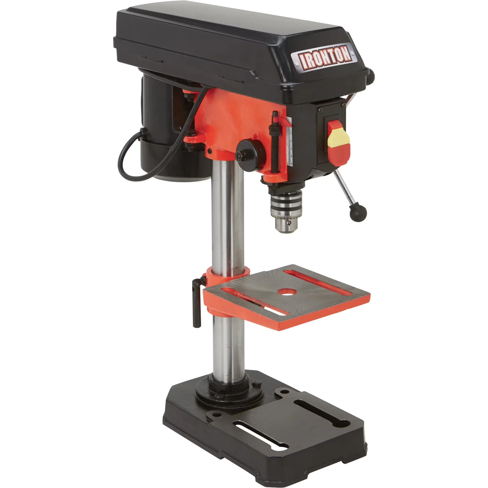 Essential Woodworking with Adjustable, 8in, 8in. Benchtop Drill Press - Black Model 00AF80