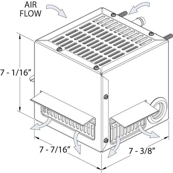Portable And Electric Space Heater Modern with 24V, 10A, DC Auxiliary - Black Model 5F159C