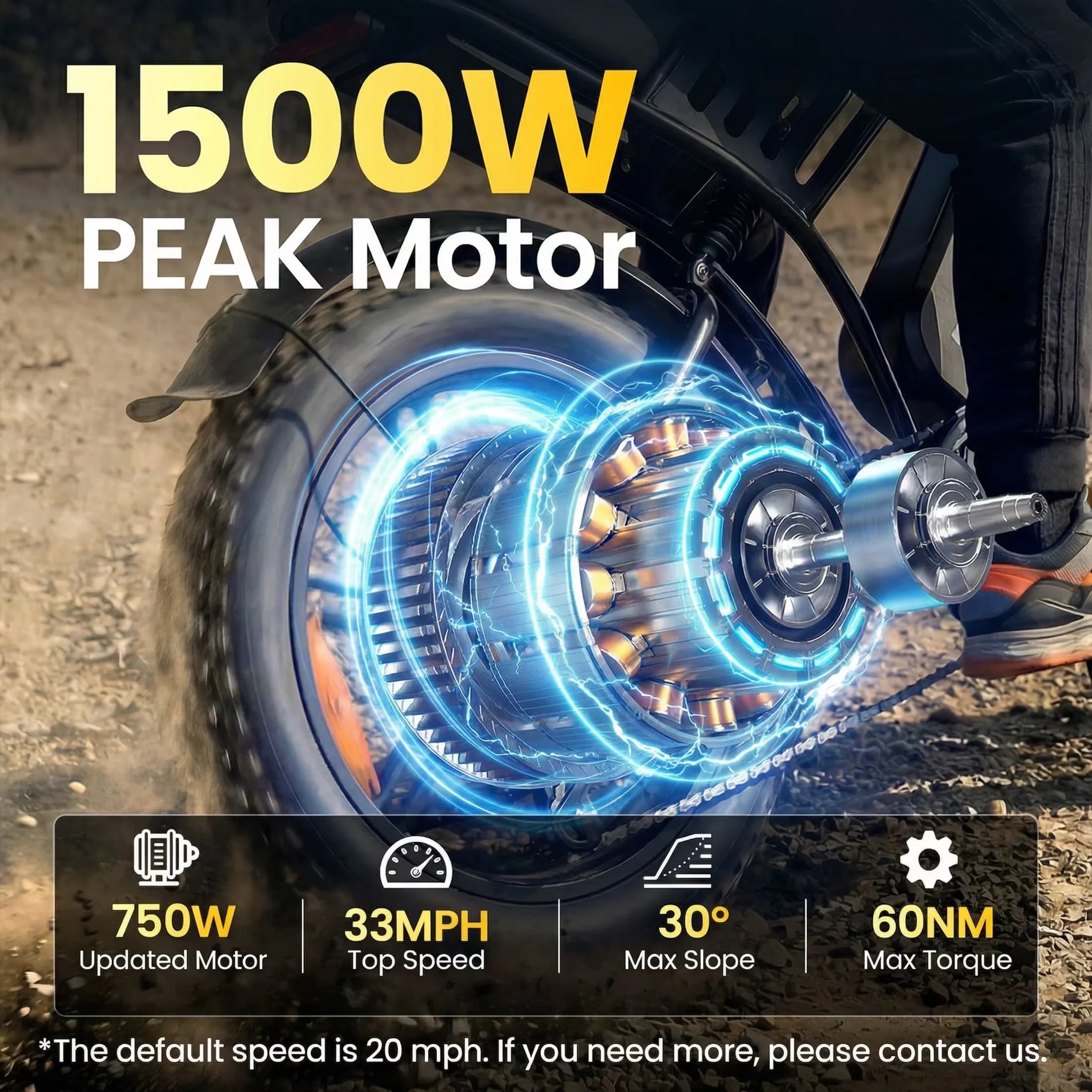 Electric Bike Efficient with Battery, 750W, 48V - Black - Contemporary Style Model 6E2D61