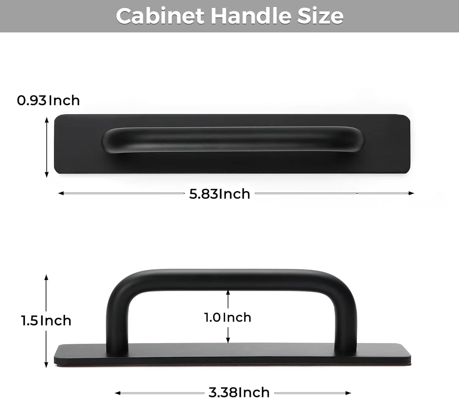 Efficient Kitchen Renovation with Self Stick - Zinc Alloy Black 2 Pack Model EE72AD