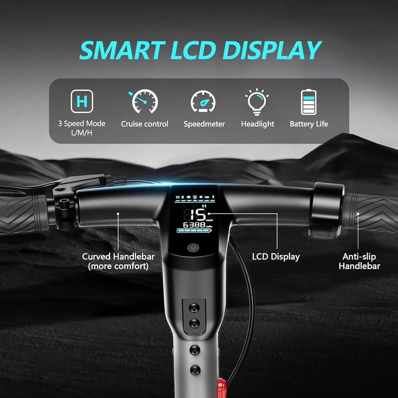 Modern Scooter with 500W, App Compatibility, 10" Tires Electric Adults - Aluminum + Rubber Model 27A947