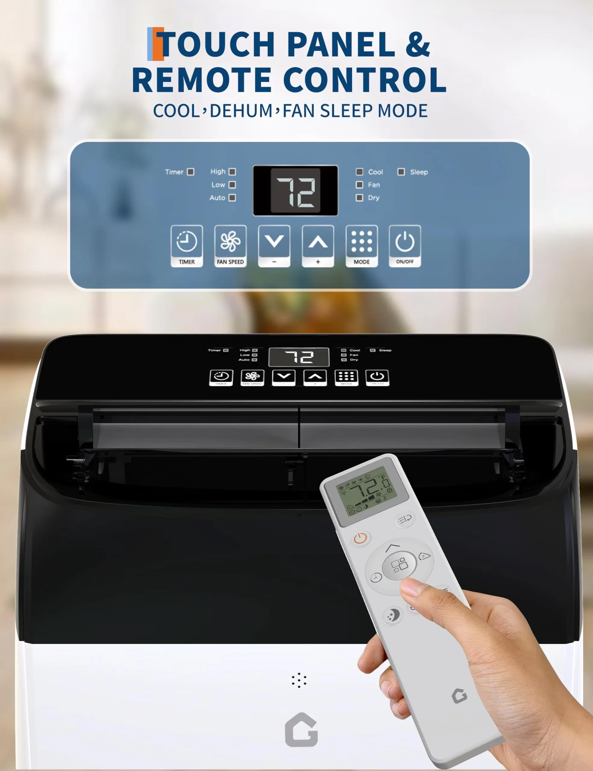 Air Conditioner Innovative with 14000 BTU, Sleep Mode, Energy Efficient - White Model 70A84A