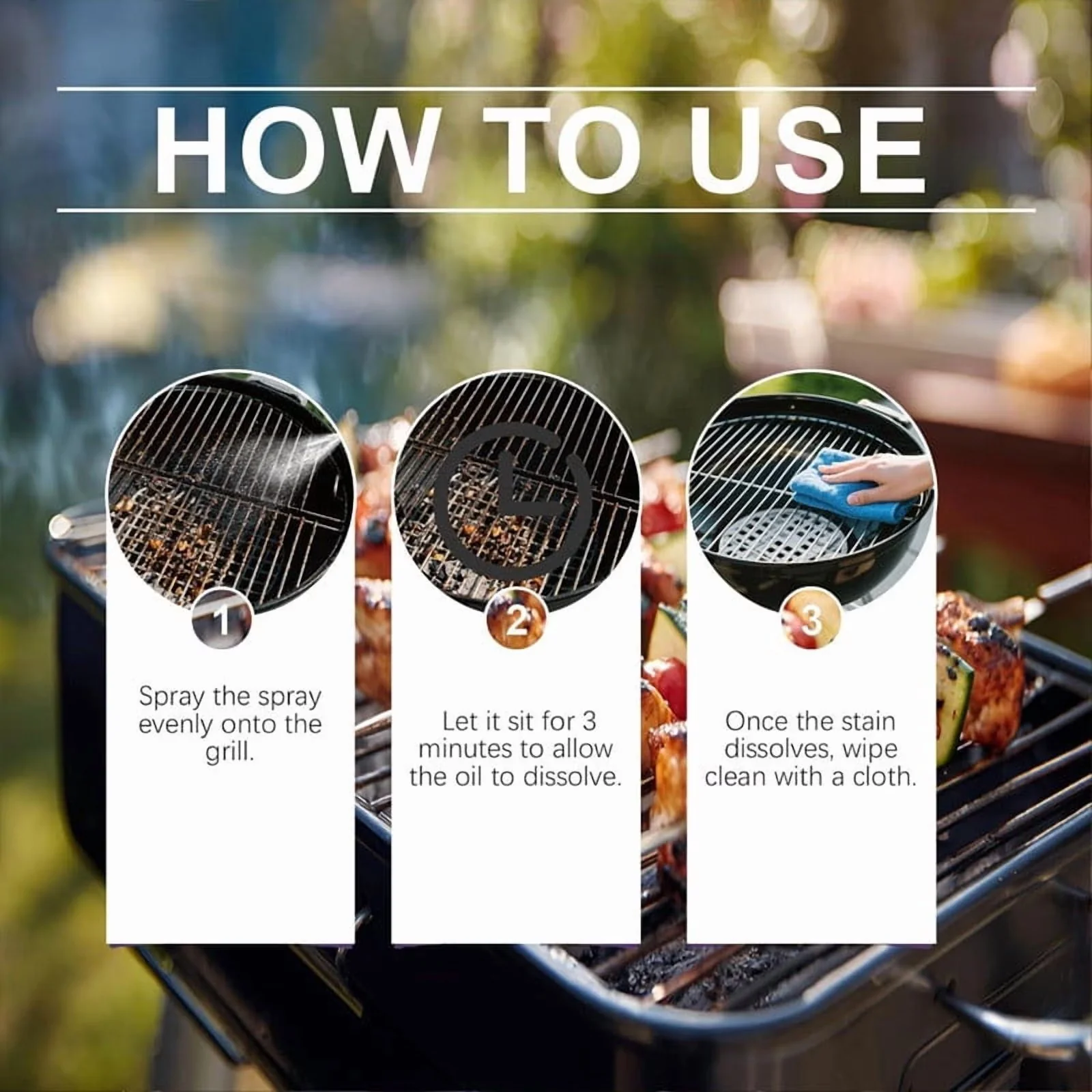 Compact Combo Grill with Streak-Free, Barbecue Cleaning Kit, Towel - Rustic Charm Model 4142F4