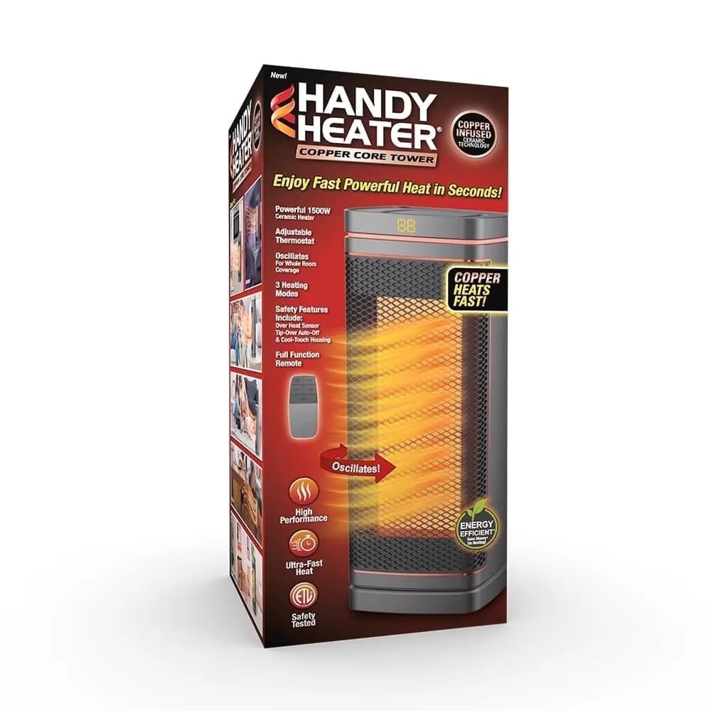 Portable And Electric Space Heater Compact with 1500W, Adjustable, Quiet Operation - Black Model 0DA881