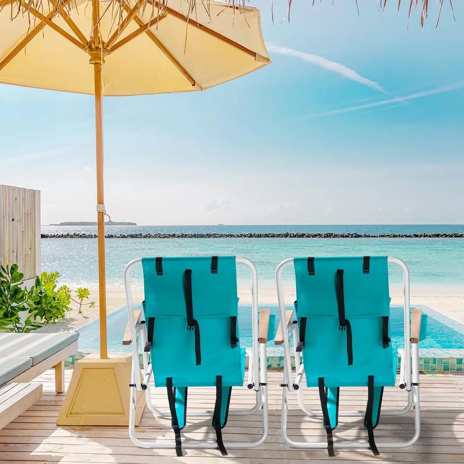 Reliable Beach Chair - Green 2 pcs - Satisfaction Guaranteed Model B7FDAF