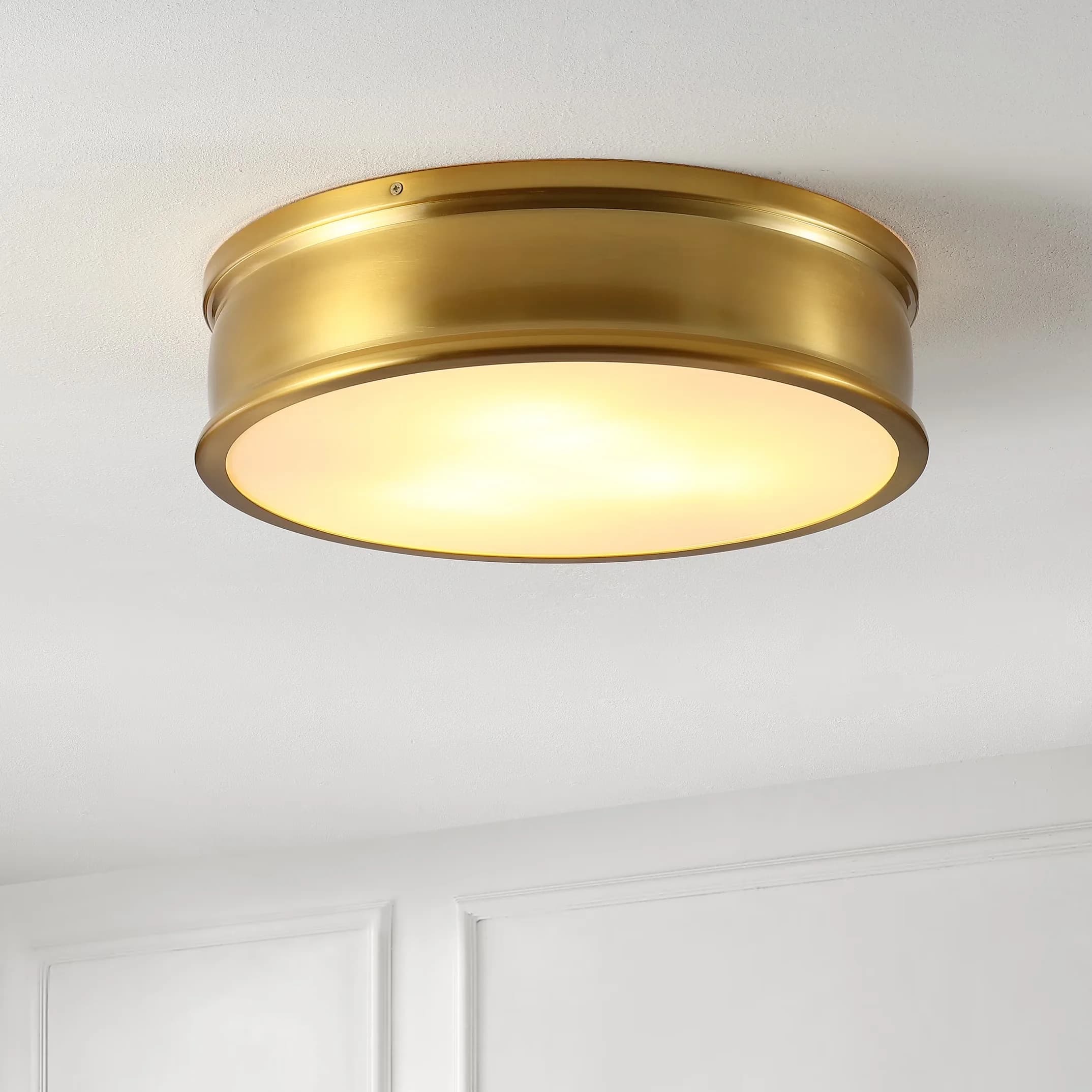 Innovative Ceiling Lights Fixture with LED, Modern, Glass Shade - Gold Iron Model 781296