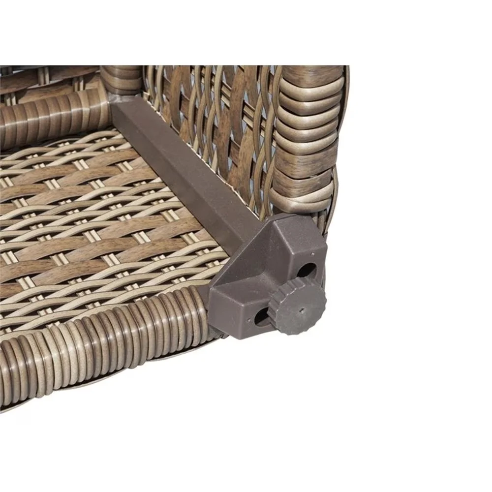 Compact Outdoor Sofas Sectional with Storage, Weather-Resistant, Uv Resistant - Gray Wicker / Rattan Model A80AB3