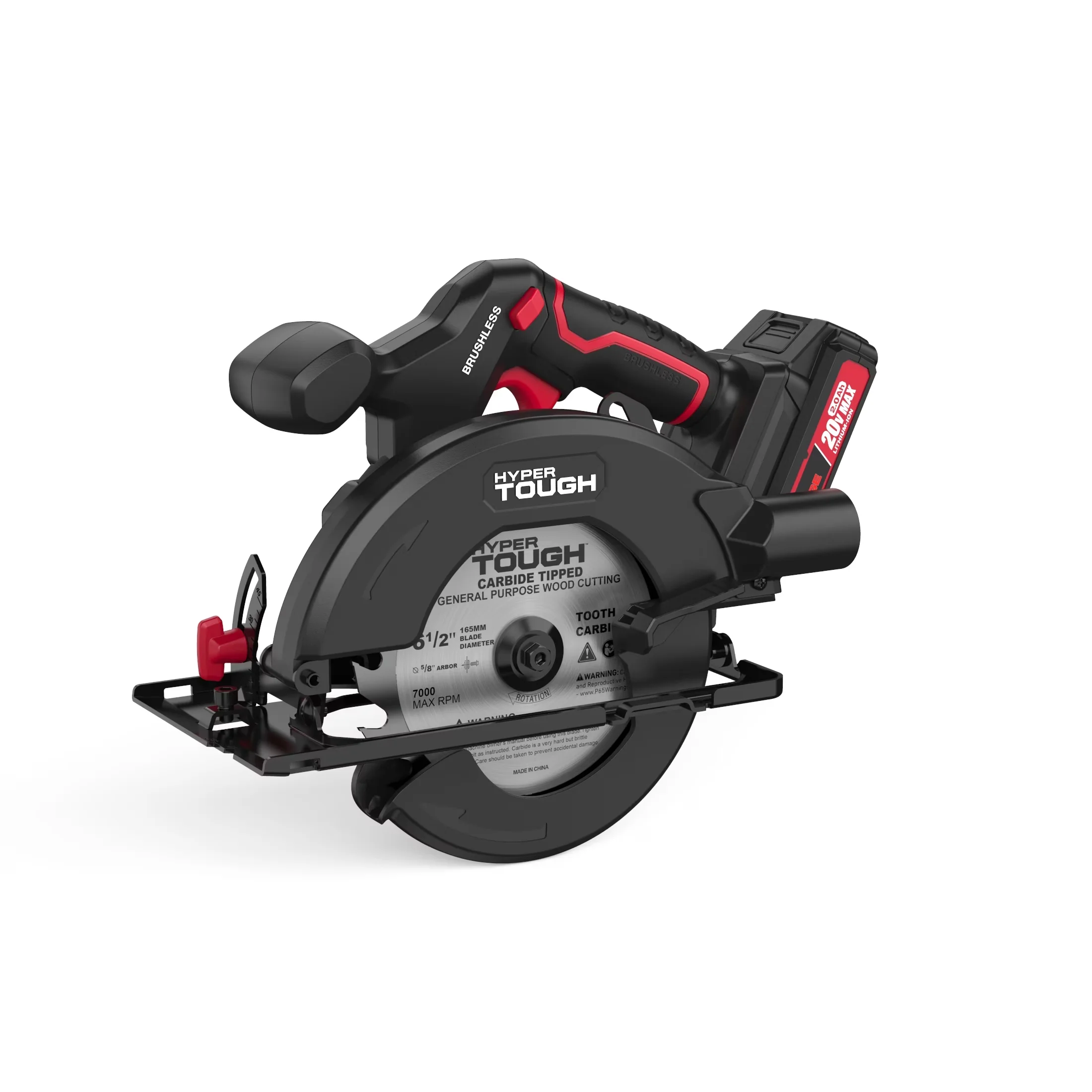 Power Saw Sleek with Battery, 20V, 20V 6.5in. Brushless Circular - Black Model C16A10
