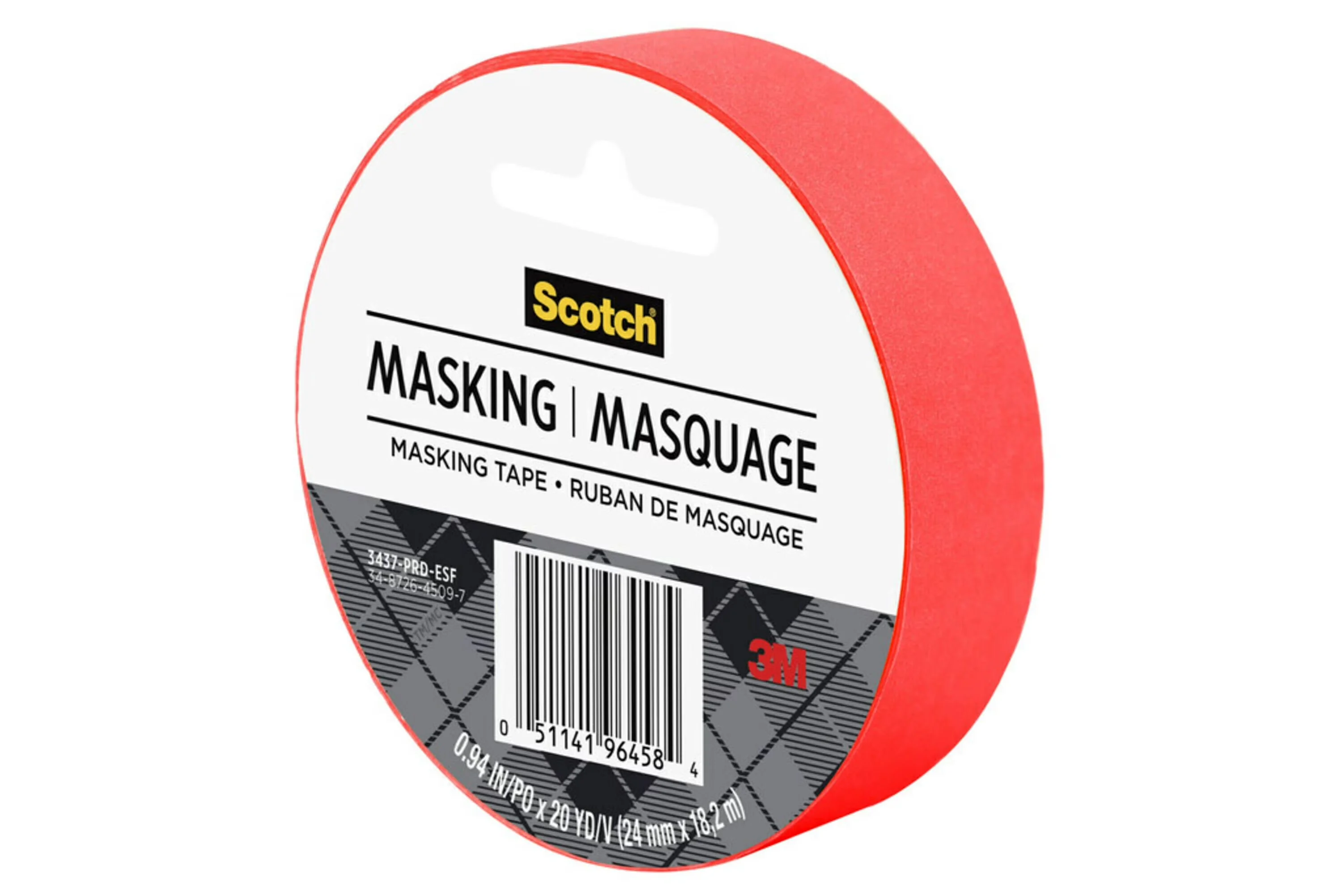 Moving Essential with 94" x 20yds, Expressions Masking Tape - Acrylic Red Model 27E2A5