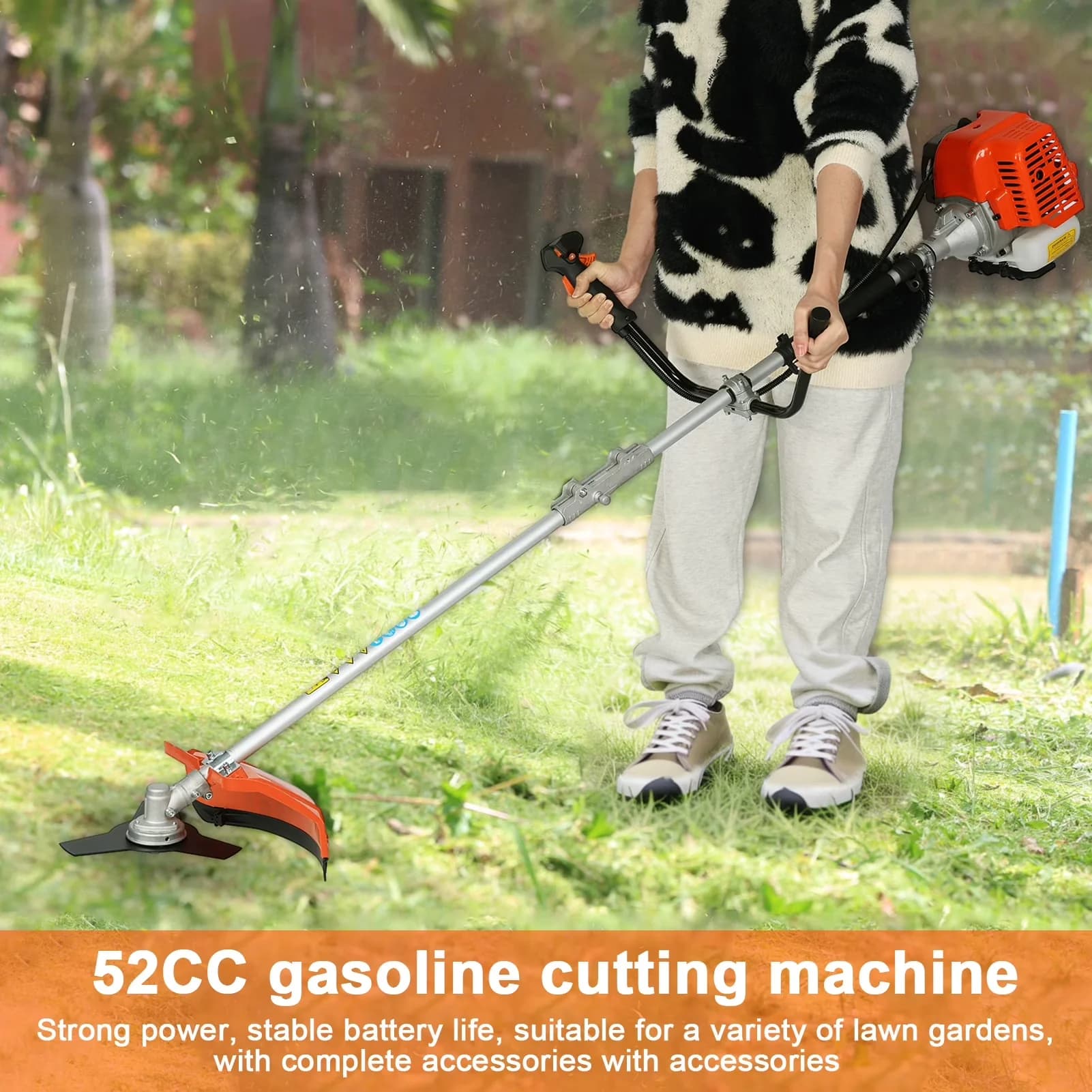 Versatile String Trimmer with Edger Conversion Capable, 2-in-1 Weed Wacker - Model B7B3D3