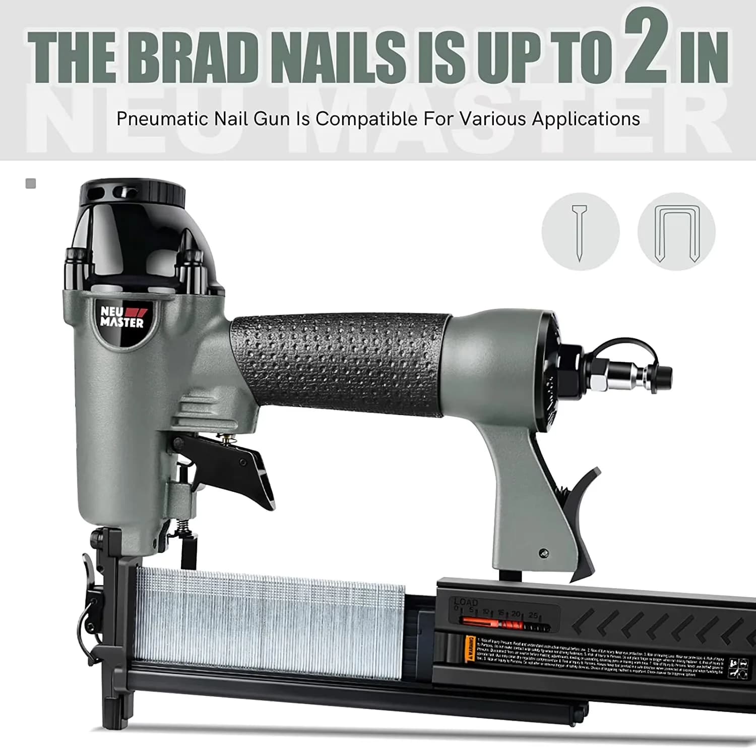 Durable Air Tools Compressor with Lightweight, Pneumatic Nail Gun - Multicolor for Home Model 9147A8