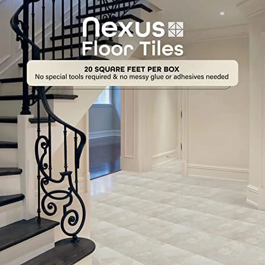 Reliable Grey Vinyl Flooring Vinyl Plank Flooring with Easy Installation, White Slate Vinyl Floor Tiles - Vinyl White Model E5EF24