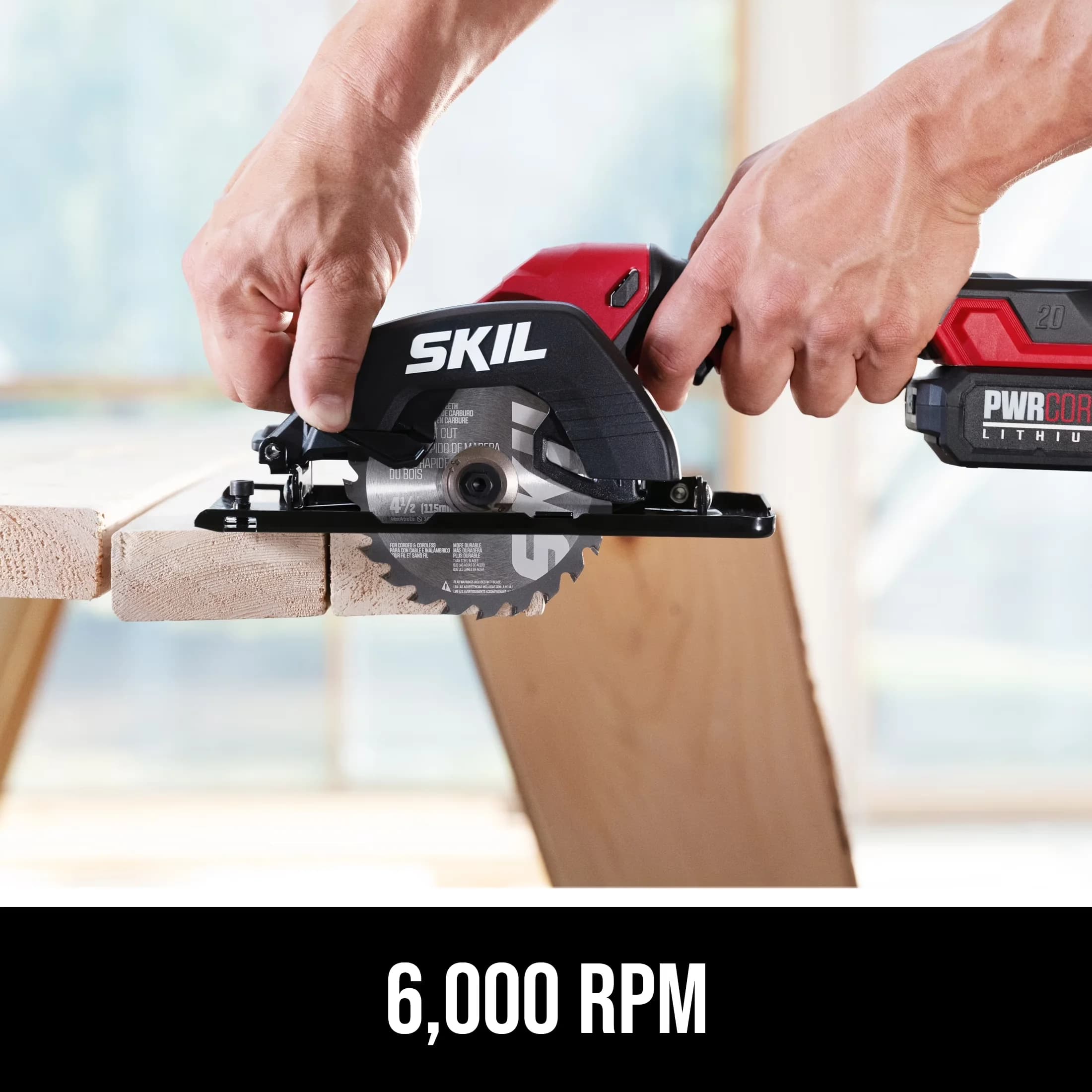 Sleek Power Saw with Battery, 20V - Durable Build Model E46E26