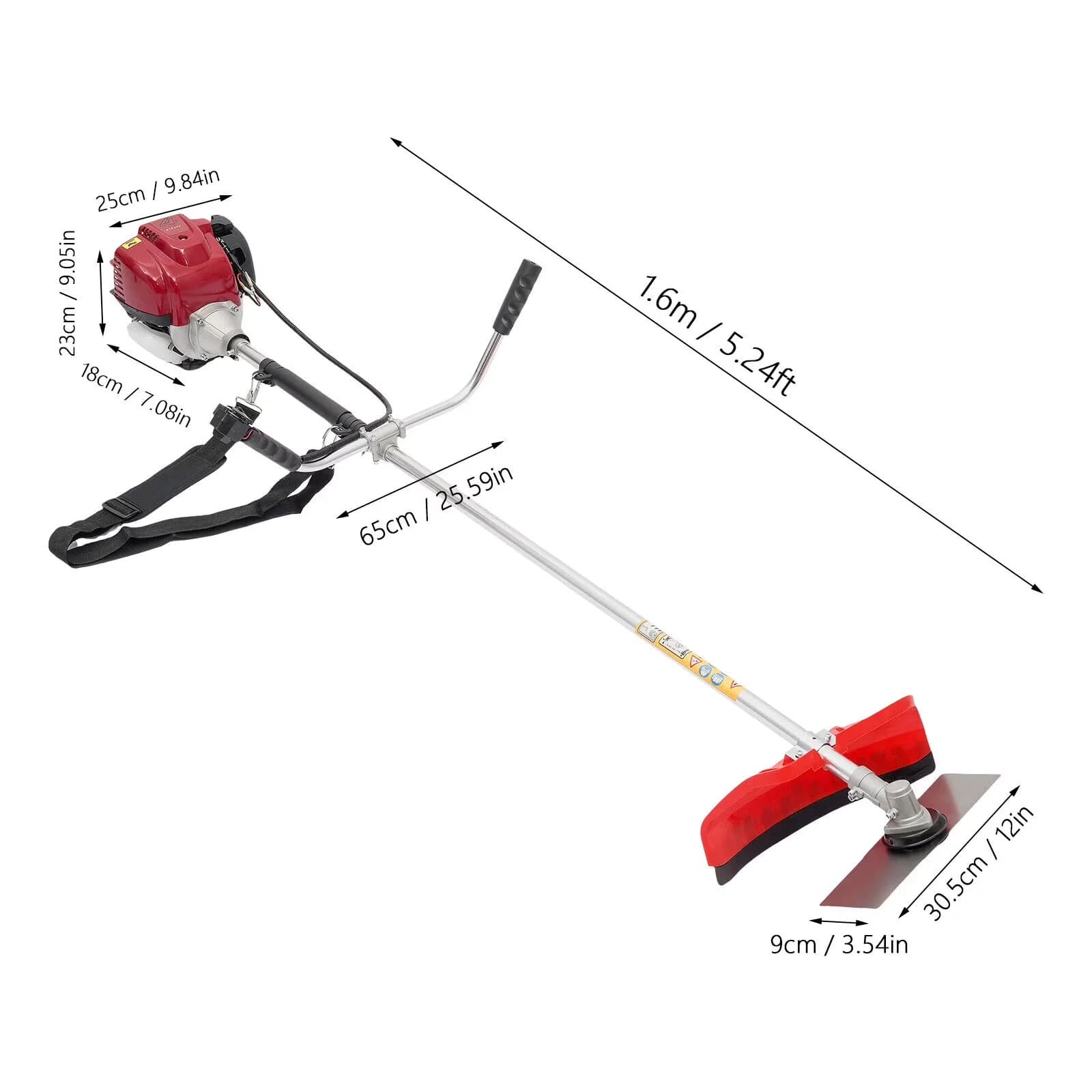 Versatile String Trimmer with Key Features, 4-stroke Engine Powered Grass, Grass Trimmer/Edger+4-stroke Engine 2in1 - Black, Red Model 7BB071