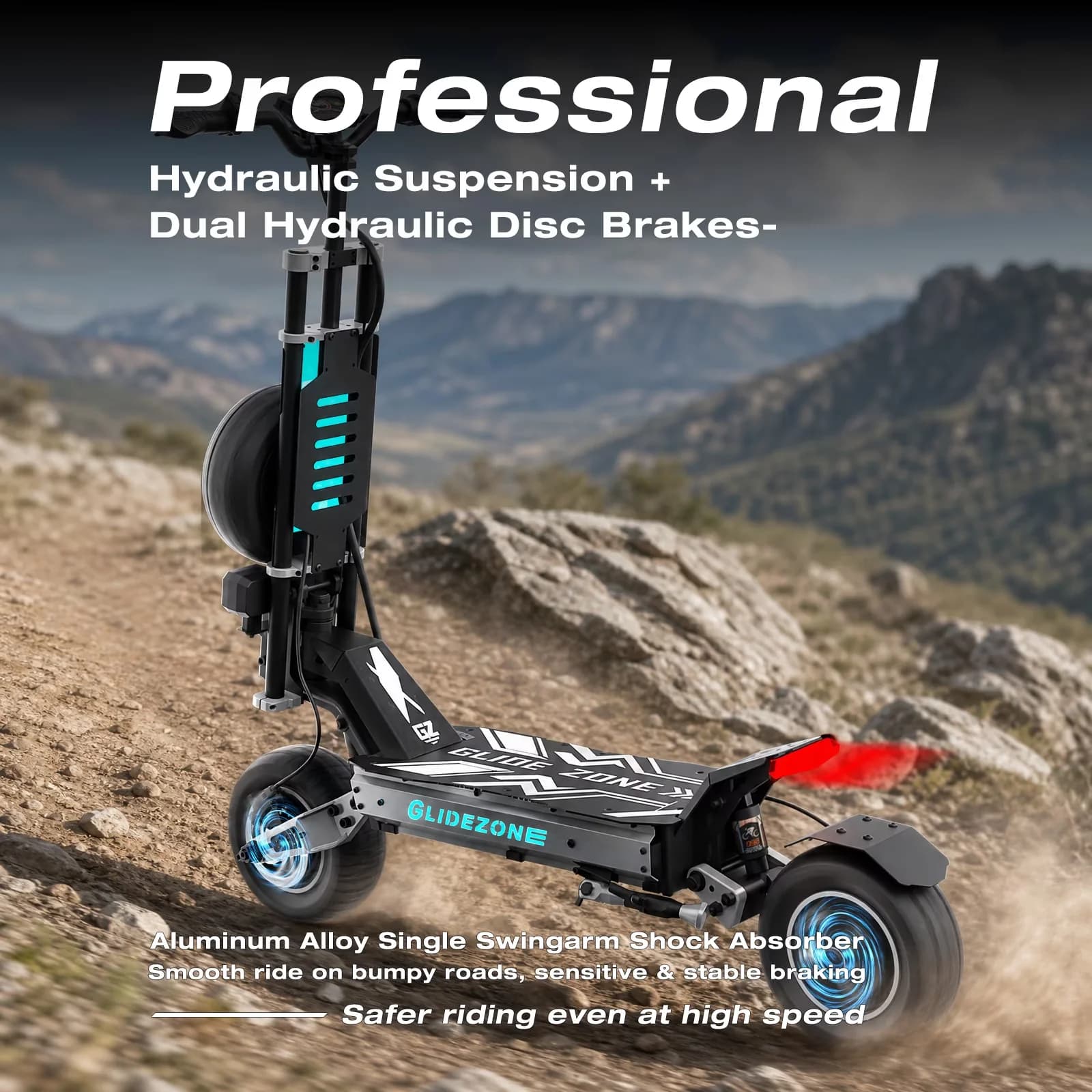 Quality Scooter with 5600W, Foldable, Headlights - Aluminum Alloy - Heavy Duty Model 2401D0