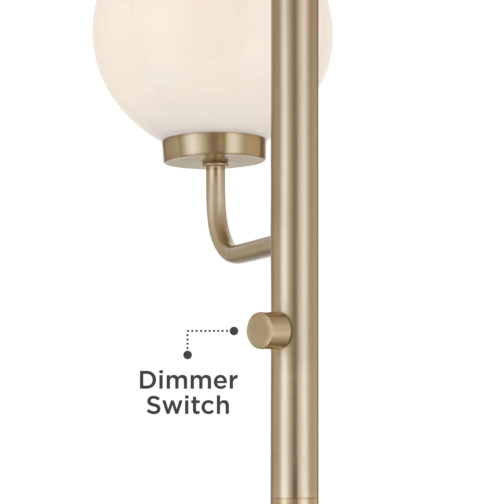 Sleek Floor Lamp with LED, Industrial - Metal Gold Nivia - Premium Collection Model 65E14C