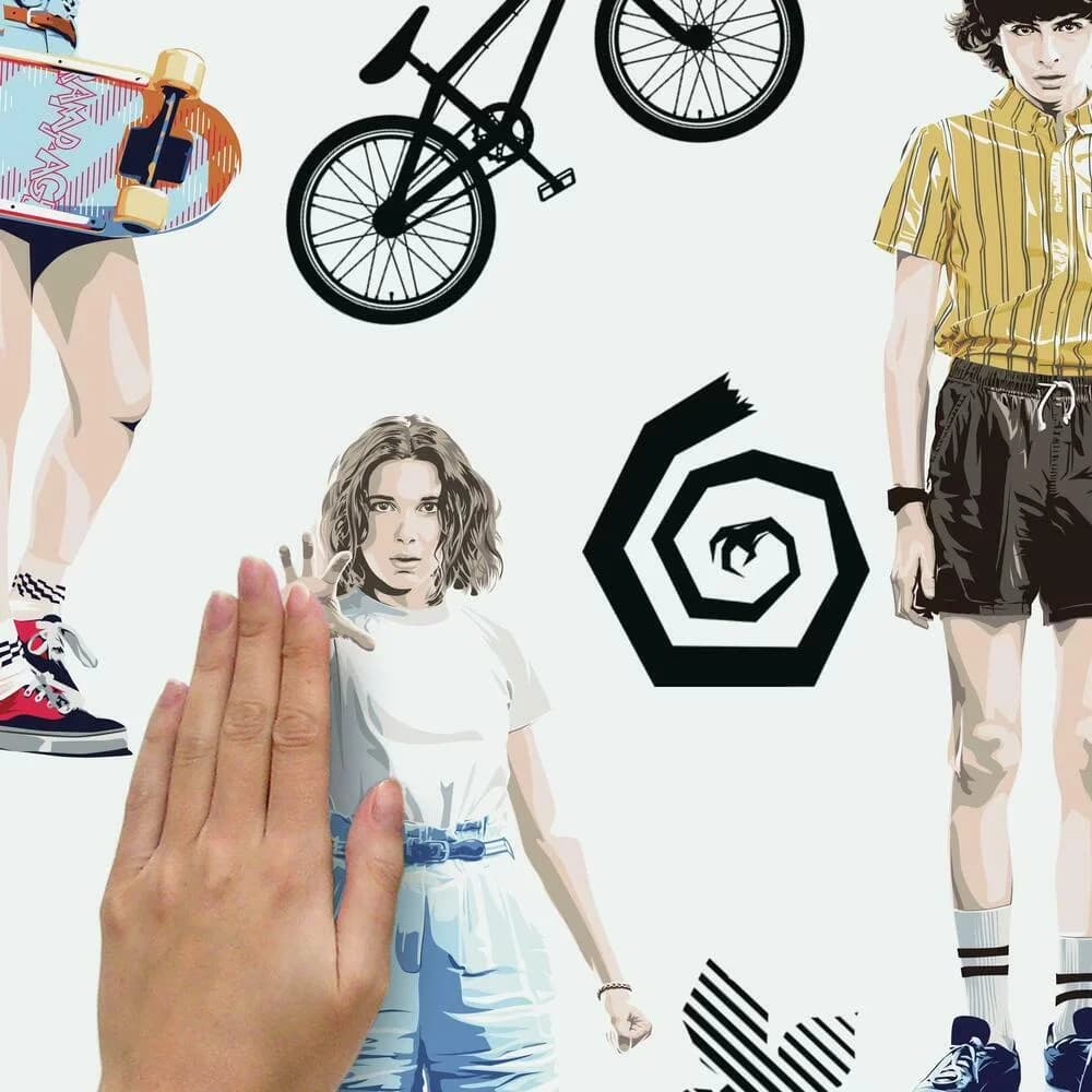 Premium Wallpaper Wall Decals Wall Covering with Reusable, Easy to use, Stranger Things Peel and Stick - Vinyl Multicolor Model F96895