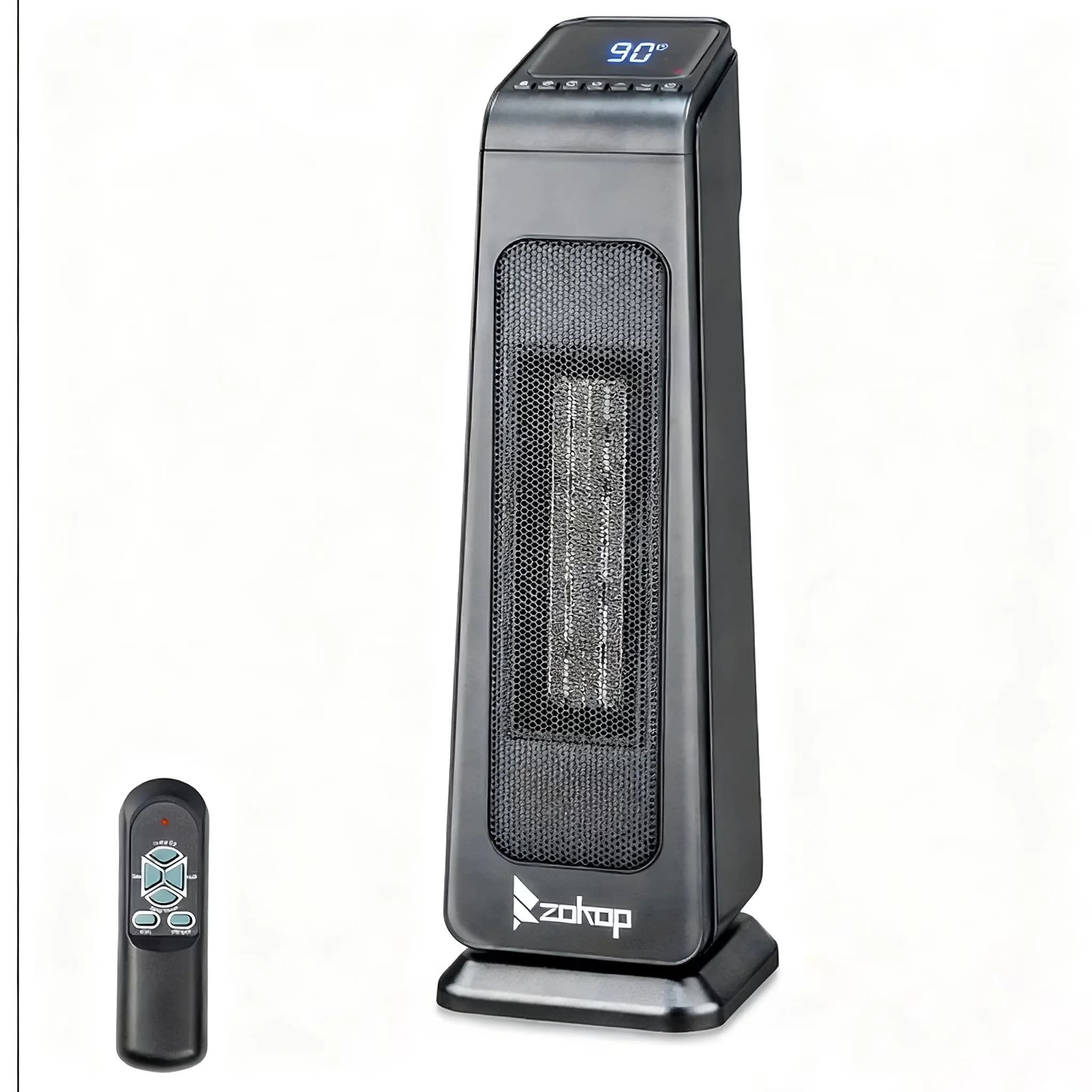 Professional Portable And Electric Space Heater with Touchscreen, Oscillating - Black for Office, Bedroom Model 76AAB4