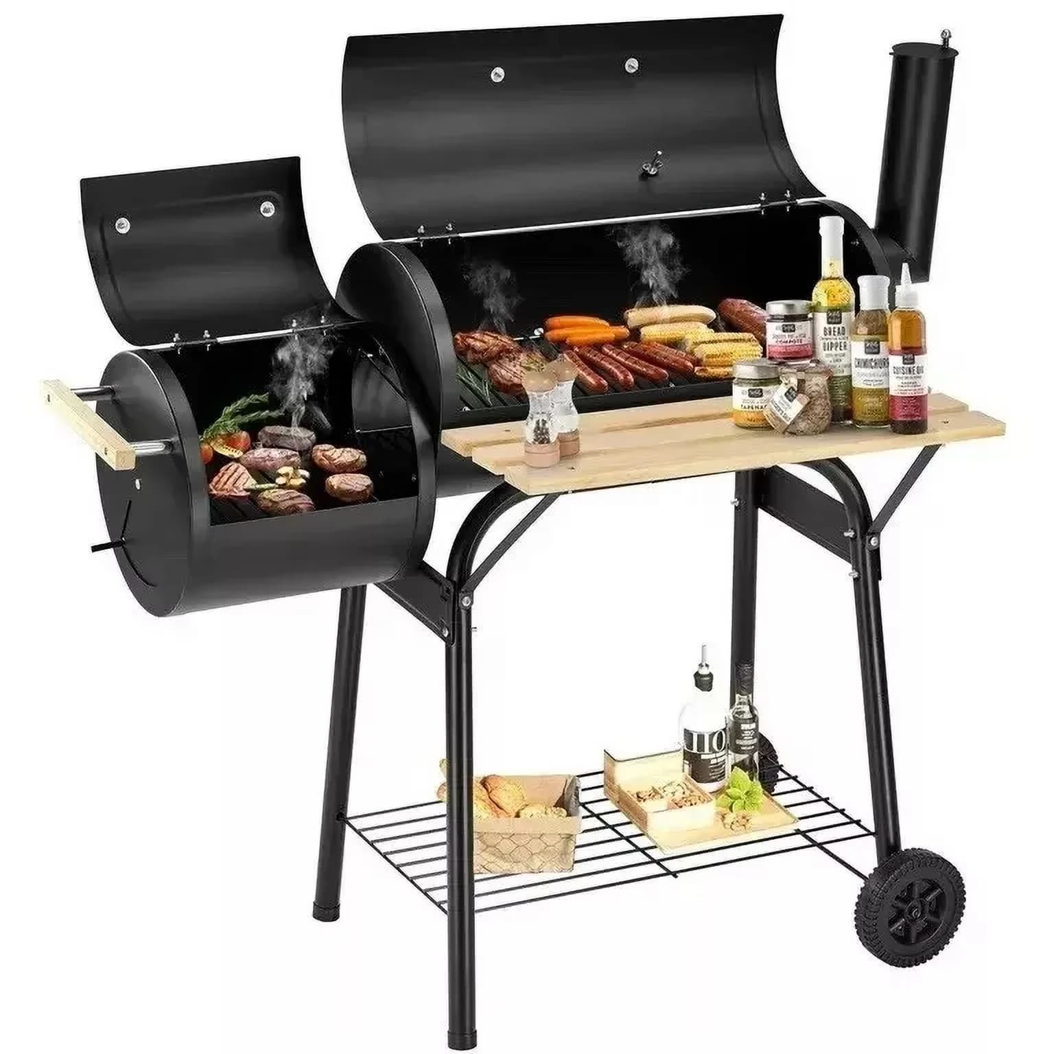 Reliable Charcoal Grill with Charcoal Basket, Adjustable Charcoal Tray - Metal Model 6A1F22