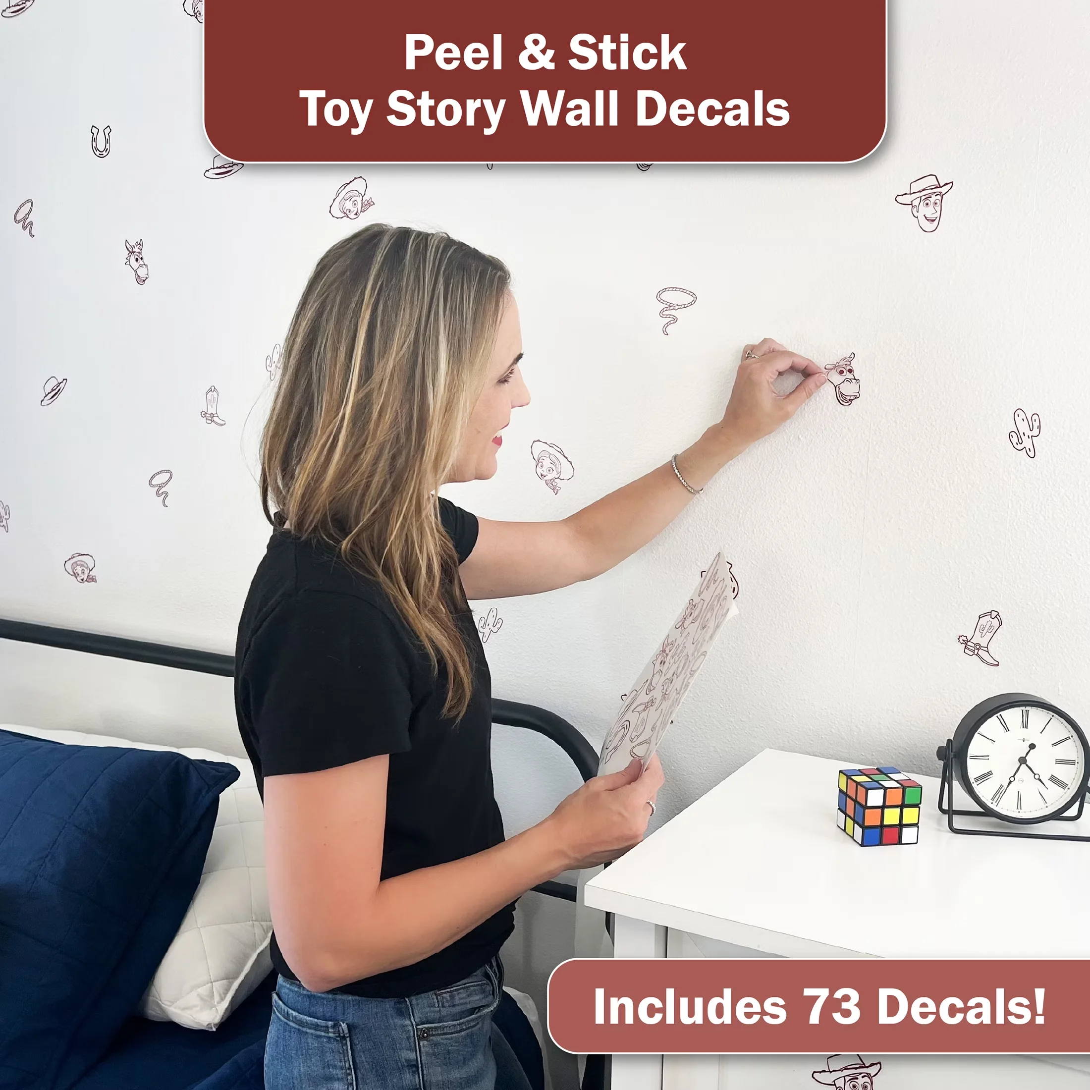 Wallpaper Wall Decals Wall Covering Quality - Red Vinyl Story - Universal Fit Model 06D9CC