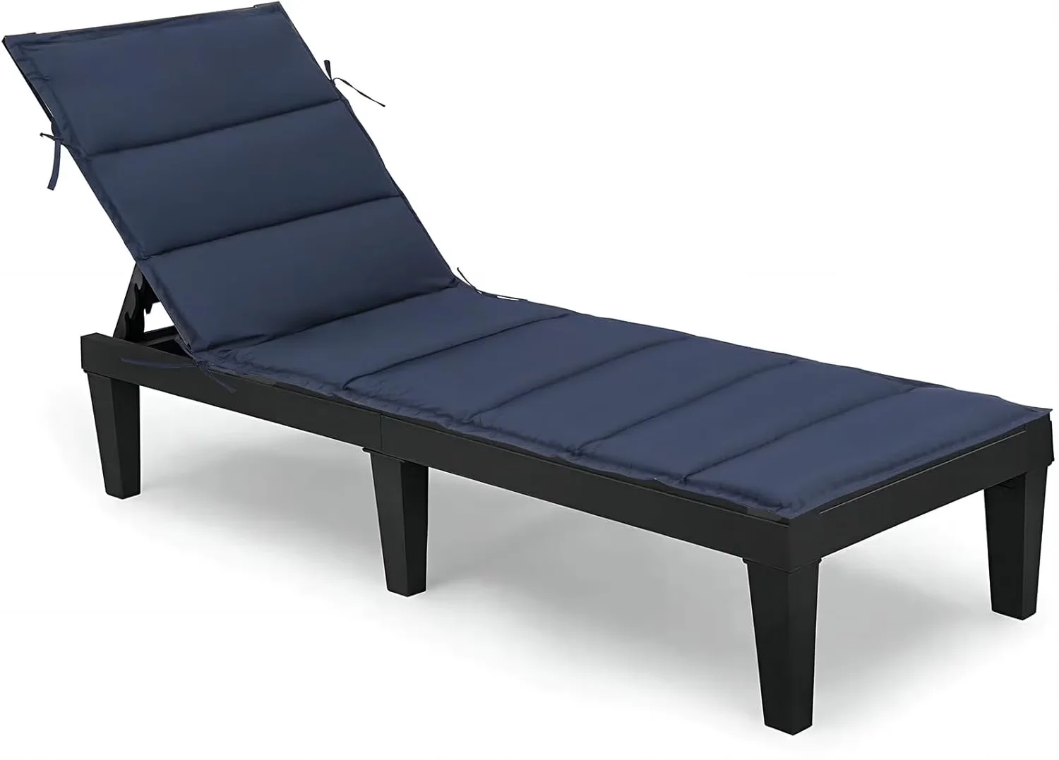 Essential Patio Chair with Water-Resistant, Set of 2 - Blue Polyester, Memory Foam Model 7184FB