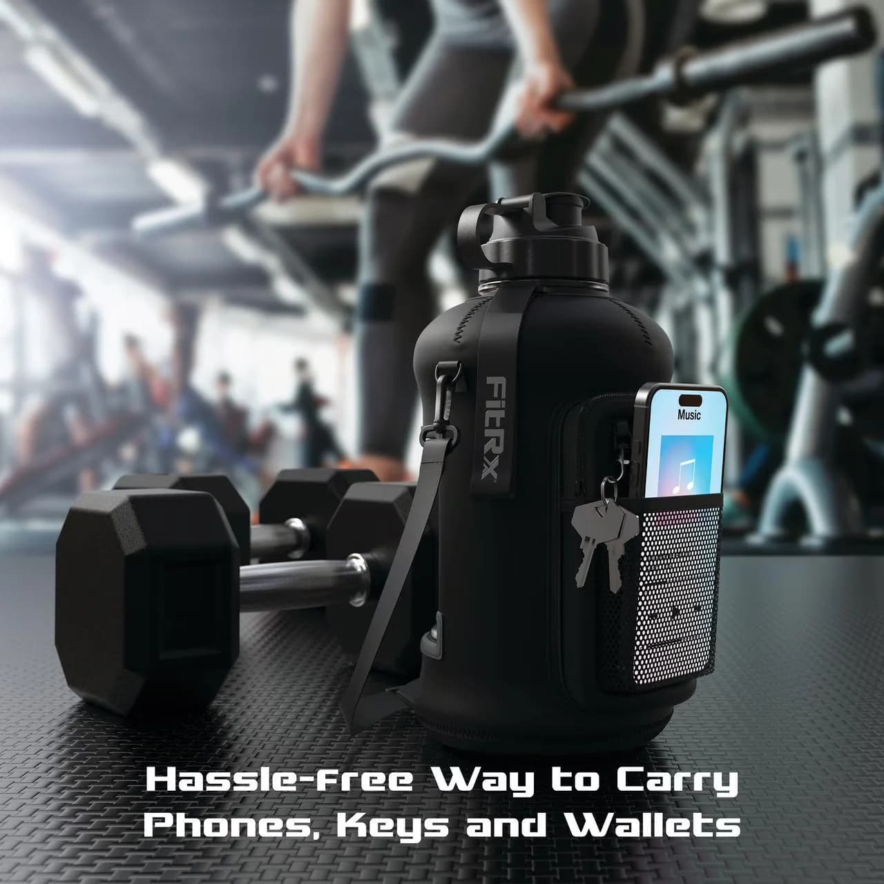 Classic Water Filtration with Voyager Bottle, Half Gallon Jug - Black Plastic; Neoprene Model 094DAA