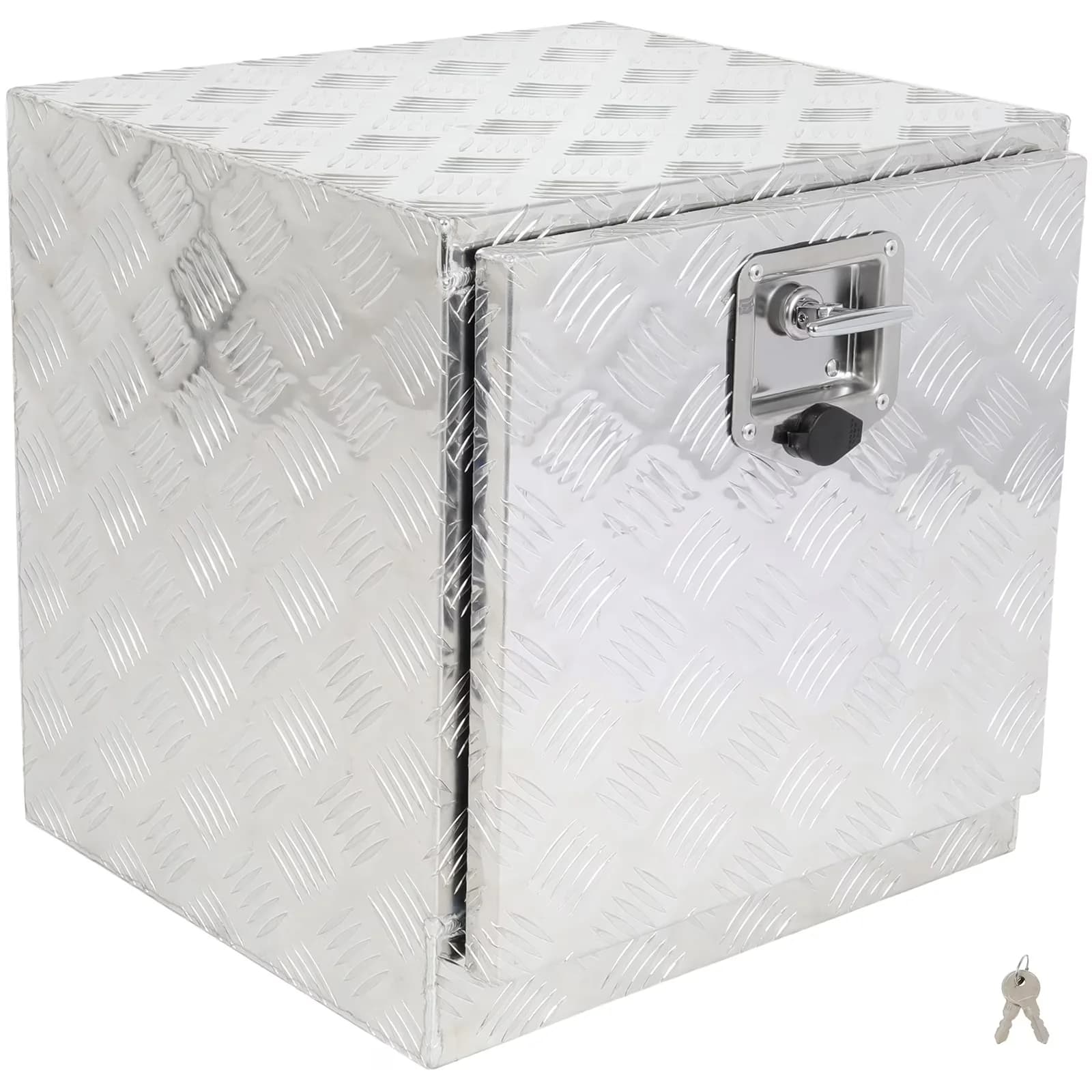 Toolstorage Stylish with 18 Inch Aluminum Truck Bed Tool Box, Tool Storage Organizer Chest - Aluminum Silver Model AC2EDE