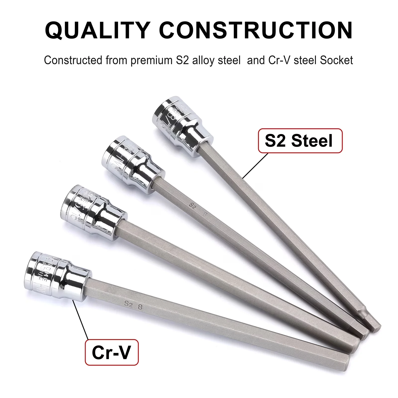 Hand Tool Set Innovative with Heavy-Duty, CR-V and S2 Steel - Chrome Vanadium Steel, S2 Steel Silver Model 30E856