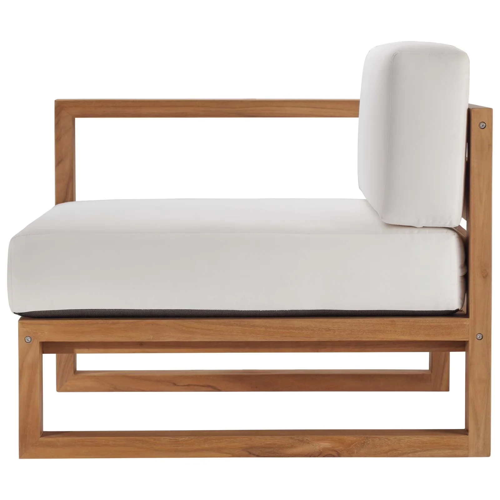 Innovative Outdoor Sofas Sectional with Weather-Resistant, Brown Natural White - Wood White Model 674341