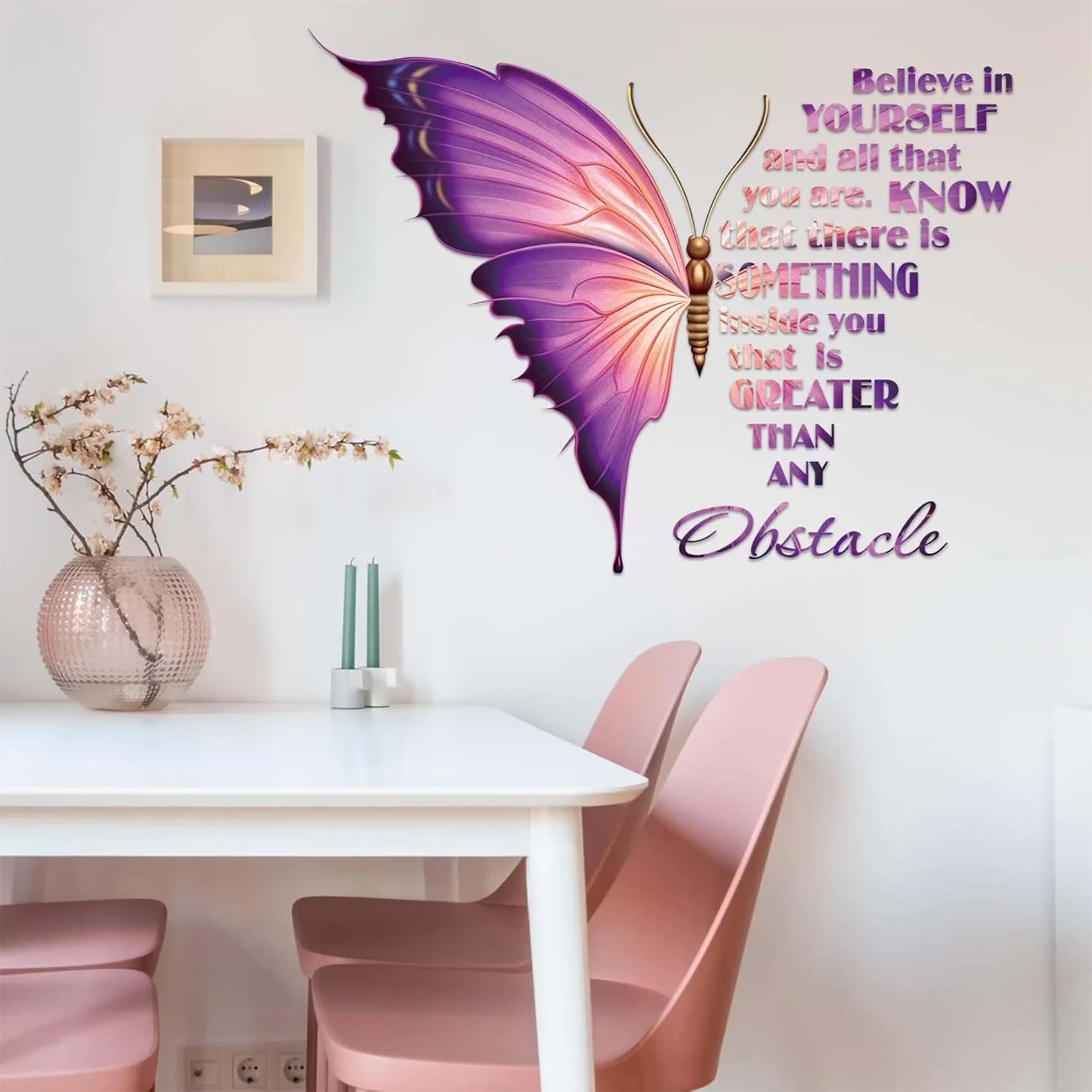 Reliable Wallpaper Wall Decals Wall Covering with No Drilling Required, Flexible - Purple Vinyl Model 676F3C