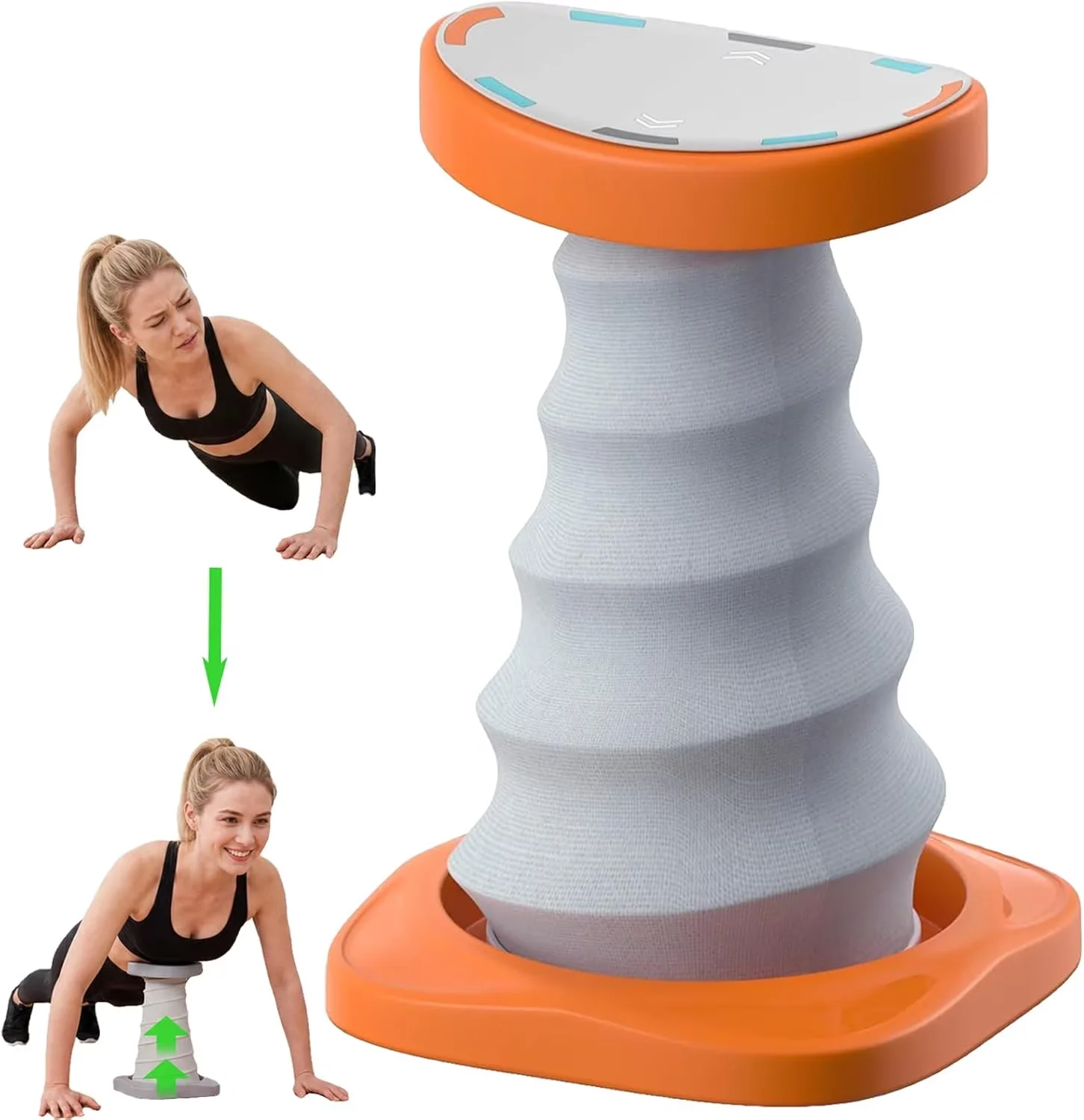 Stylish Home Gym with Push Up Assist Bar, Waist Support - 24X24X35Cm Orange Model 471D9B