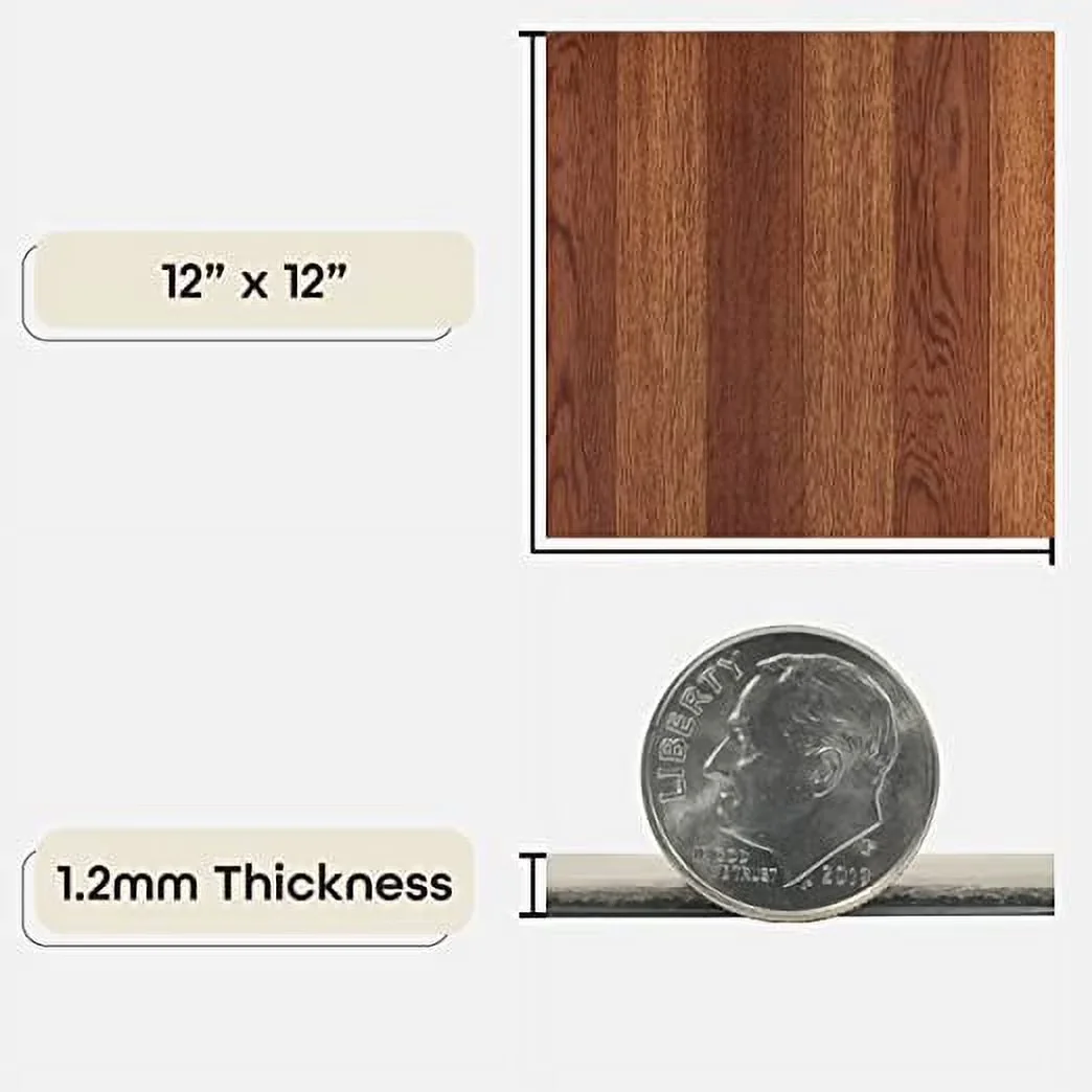Efficient Grey Vinyl Flooring Vinyl Plank Flooring with Easy Installation, Water-Resistant - Vinyl Brown Model D208C6
