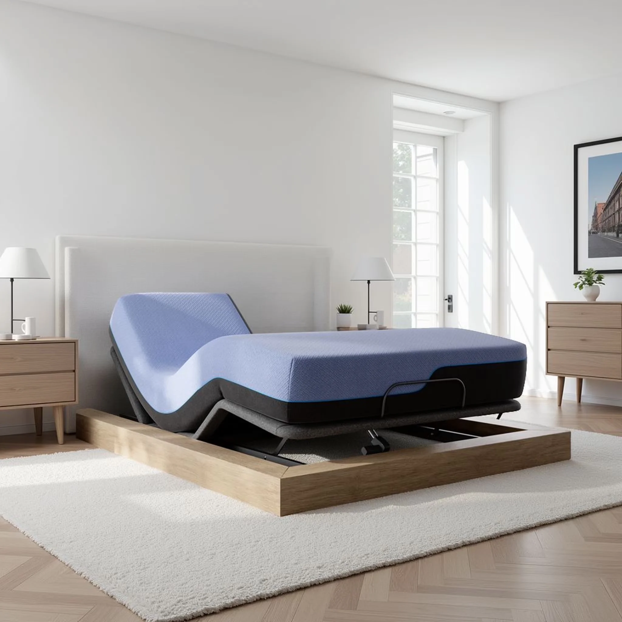 Efficient Mattresses Accessory with Mattress-In-A-Box, Queen Size - Blue Model 9F1475