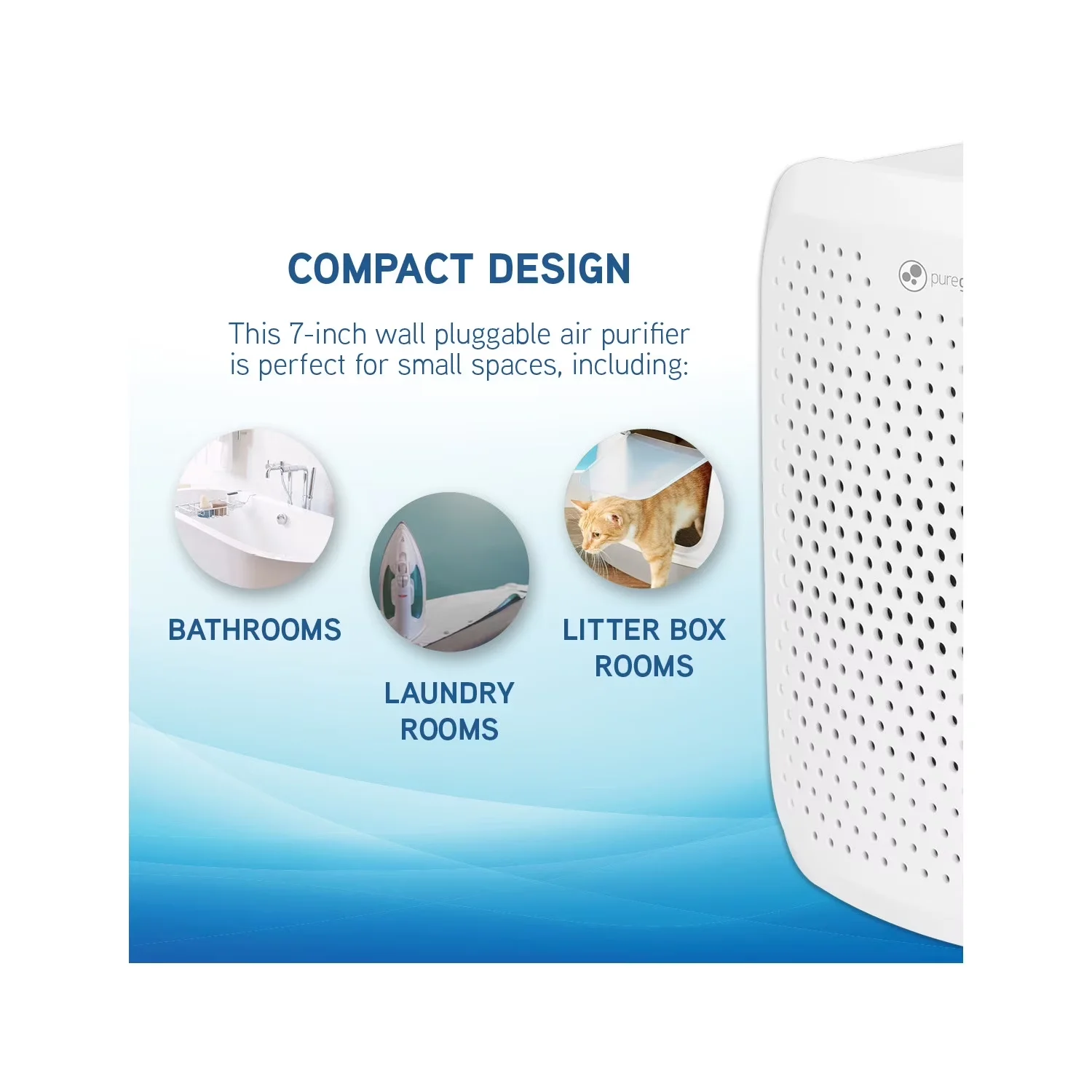 Efficient Air Purifier with Filter Change Indicator, Nightlight - White Model 3ACA5E