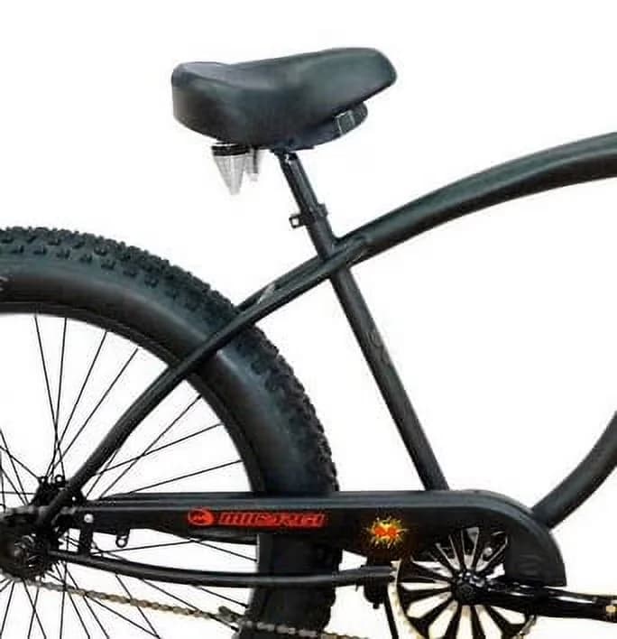 Cruiser Bike Modern with Black HI RISE Handlebar Alloy BLACK Rims, Black Spokes - Matte Black Model FFECE1