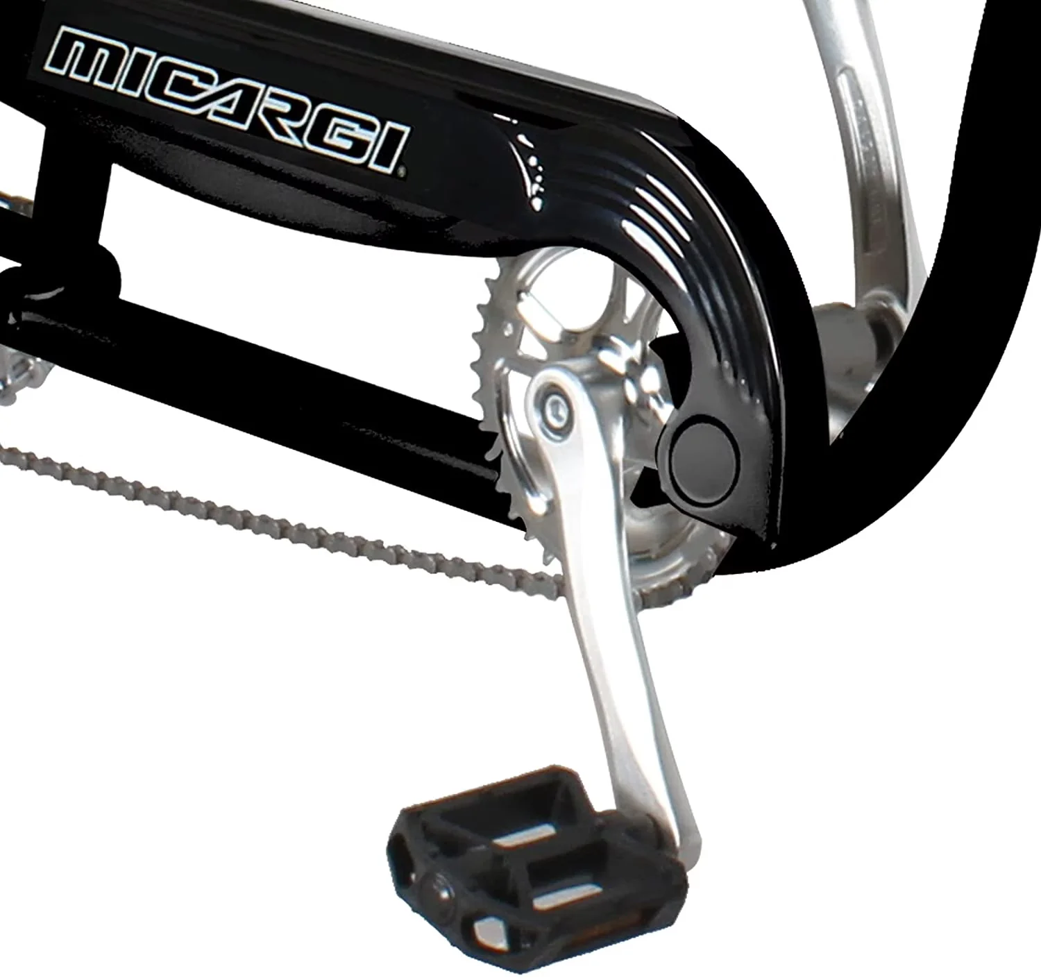 Versatile Cruiser Bike with Adjustable Seat Height, Disc Brake (F&R) Moon-Type Handlebar - Black Model 1F20E1