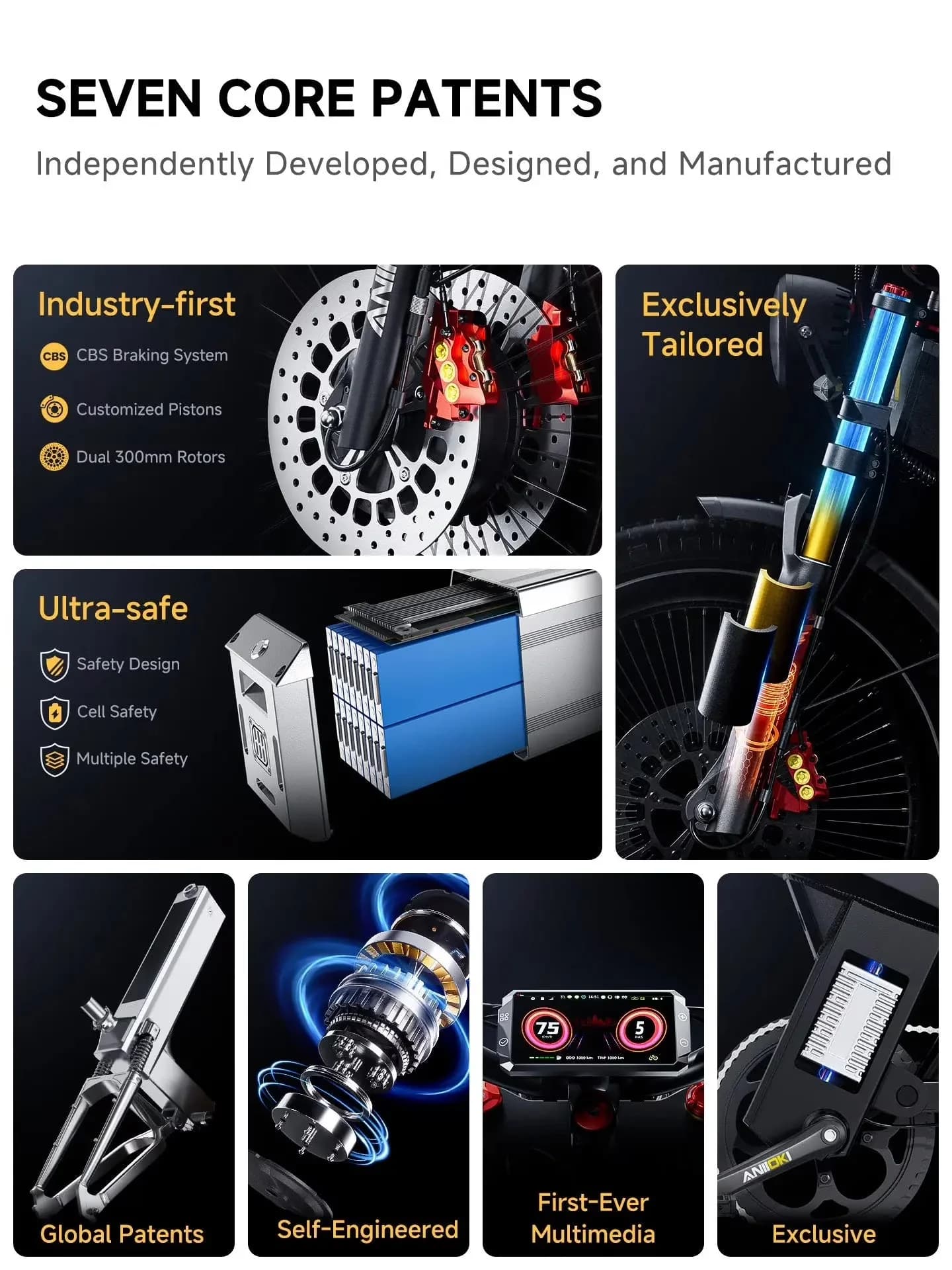 Electric Bike Durable with 6000W, 72V, A8 Pro Max GT All-Terrain - Gray Model ED51AF